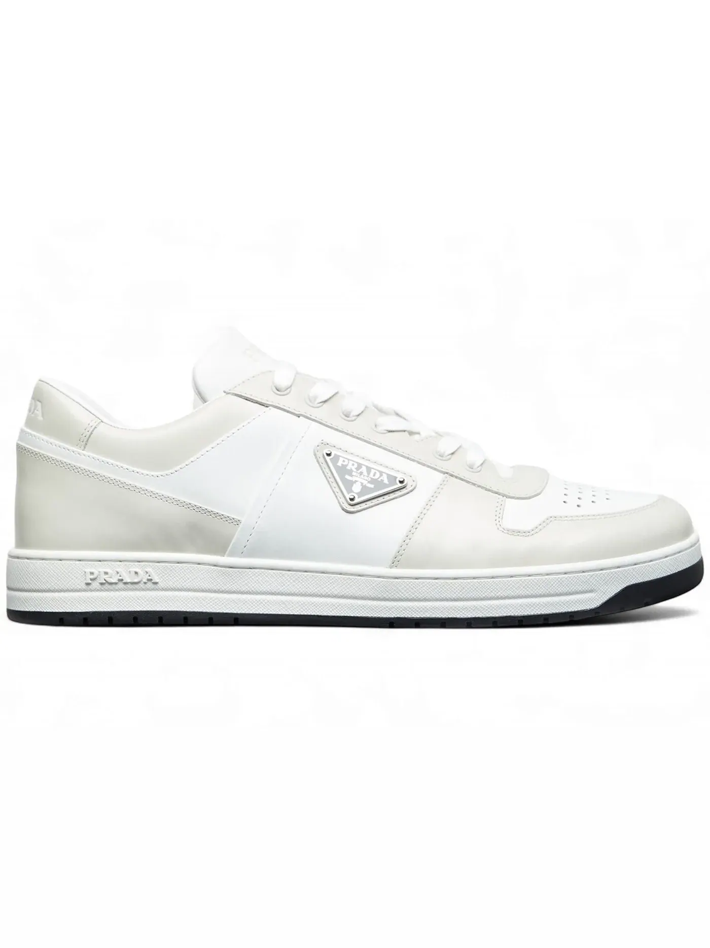 Мужские кроссовки кожаные Prada Downtown Leather Prada — изображение 1 из 1, белый/серый