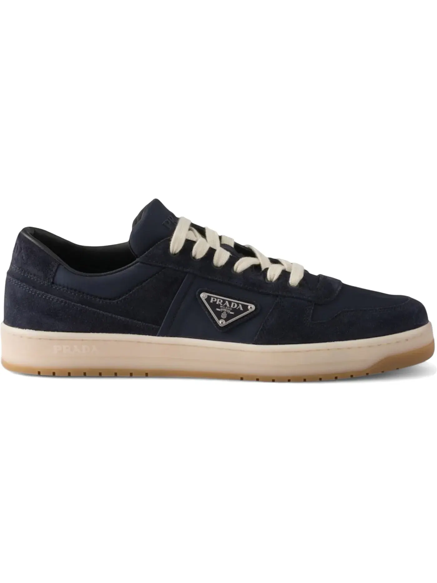Мужские кроссовки из ре-найлона и замши Prada Downtown Low Top — изображение 1 из 1, синий