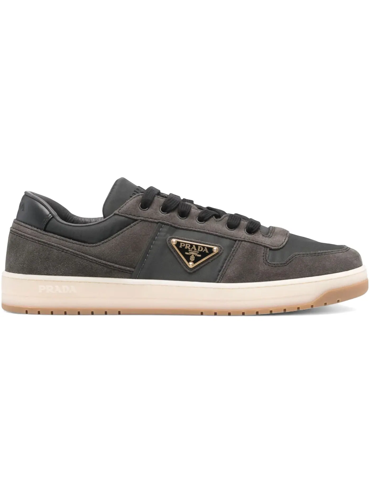 Мужские кроссовки с низким верхом Prada Downtown Low Top Sneakers Prada — изображение 1 из 1, коричневый серый