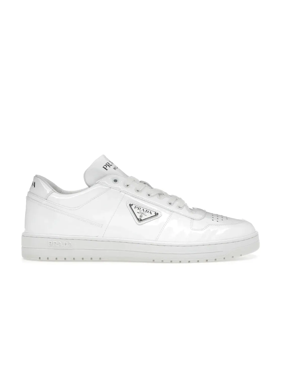 Мужские кроссовки кожаные Prada Downtown Low Top Sneakers Prada — изображение 1 из 4, белый