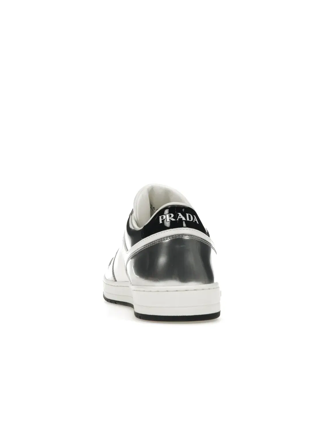 Мужские кроссовки низкие с кожаным верхом Prada Downtown Low Top Sneakers Prada — изображение 4 из 4, белый/серебристый