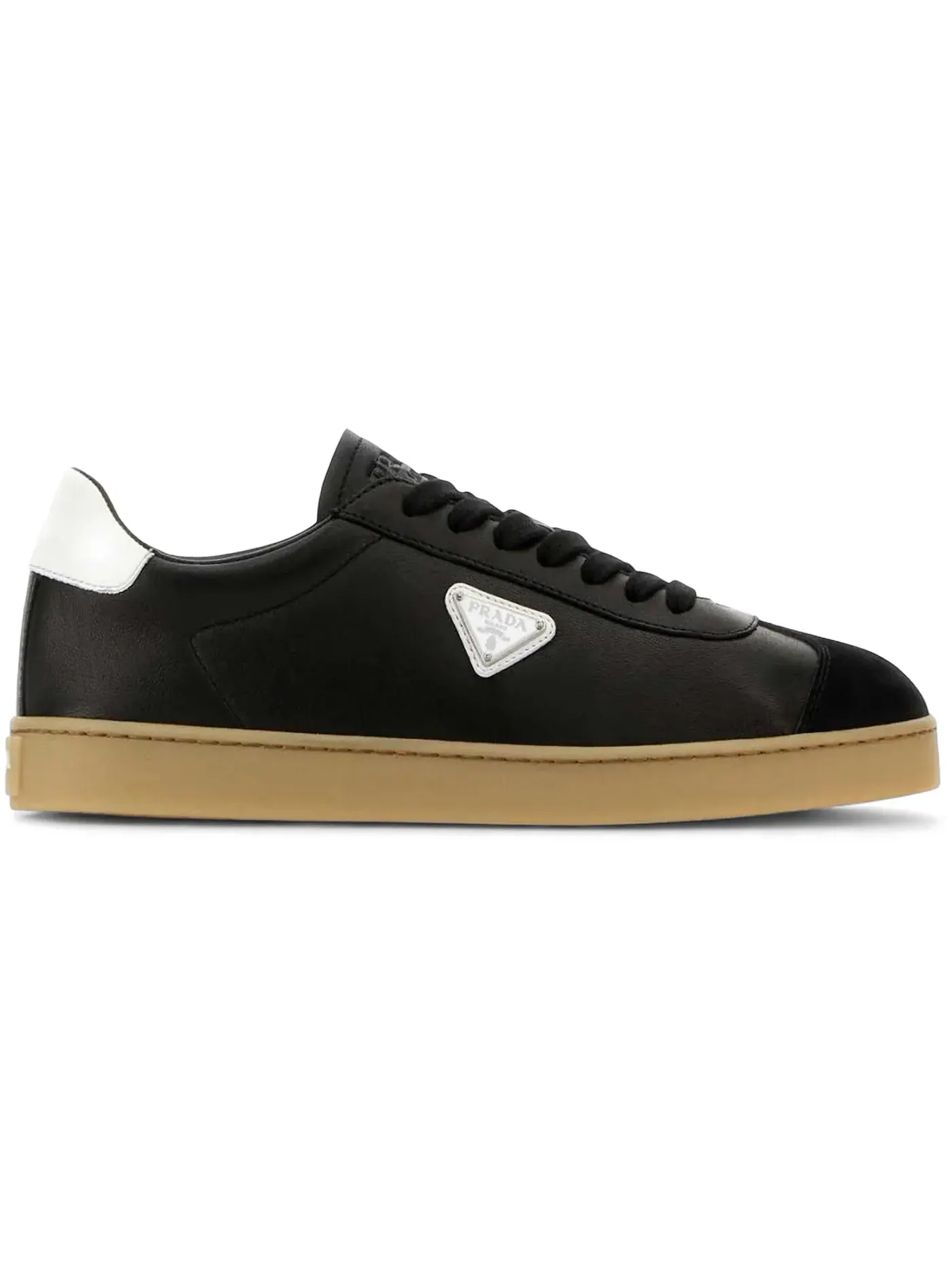 Мужские кроссовки кожаные Prada Lane Sneaker Prada — изображение 1 из 1, черный