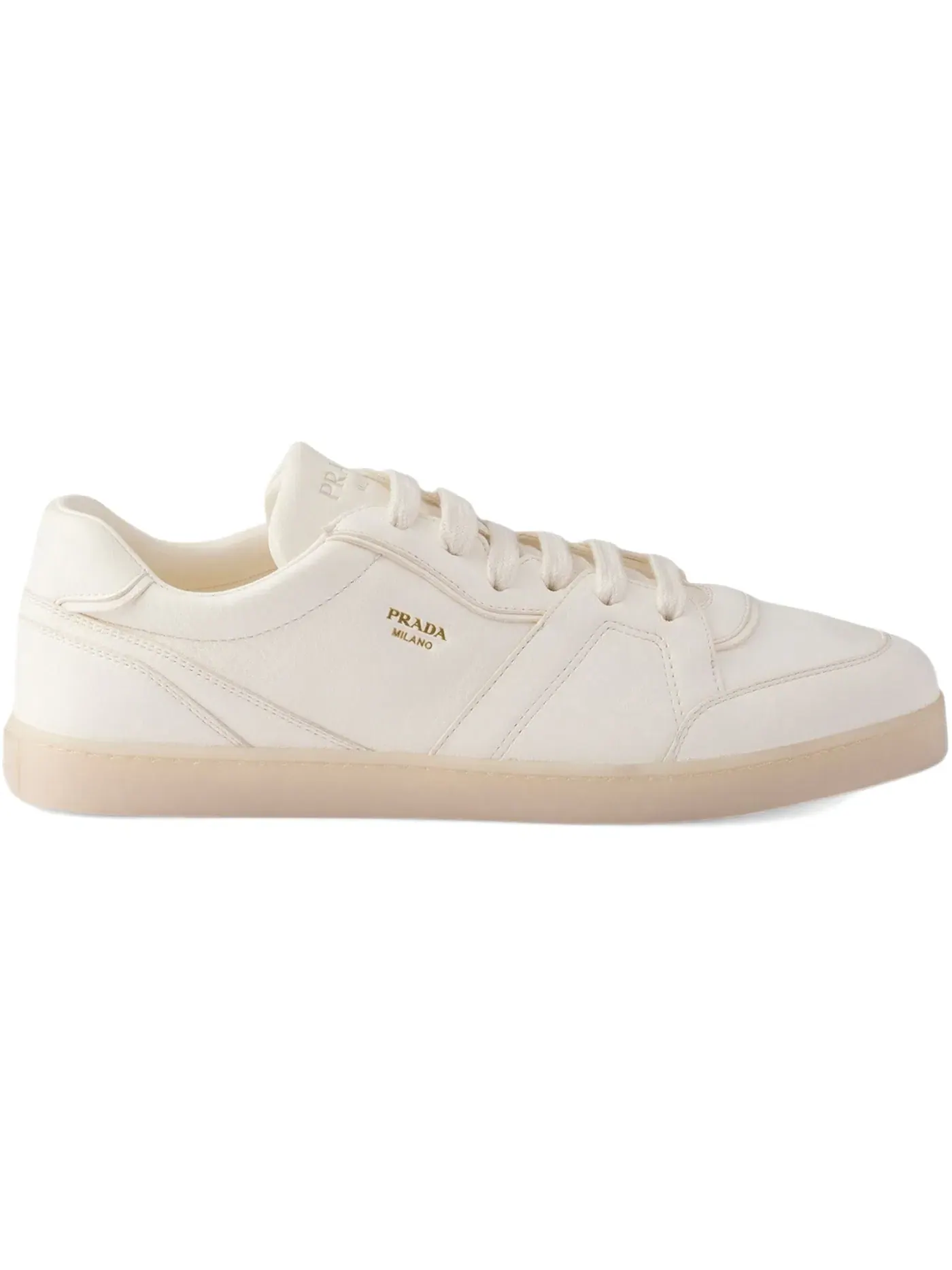Мужские кожаные кроссовки Prada Leather Sneakers — изображение 1 из 1, белый