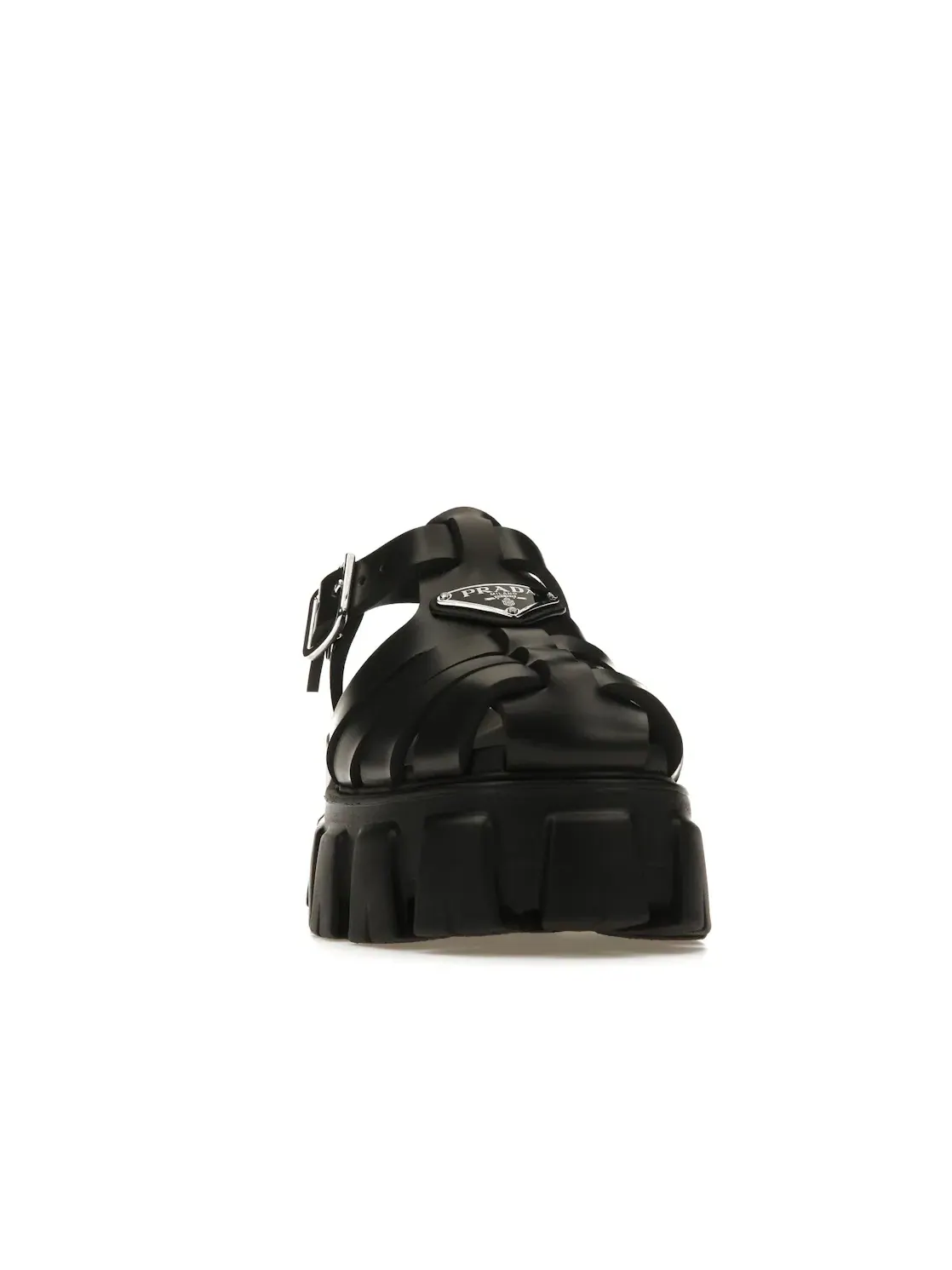 Женские сандалии на платформе Prada Monolith Foam Rubber 55mm — изображение 2 из 4, черный