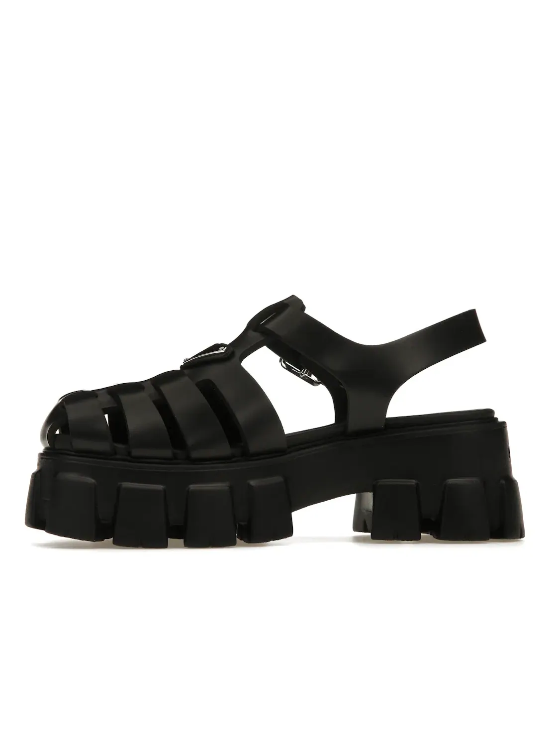 Женские сандалии на платформе Prada Monolith Foam Rubber 55mm — изображение 3 из 4, черный