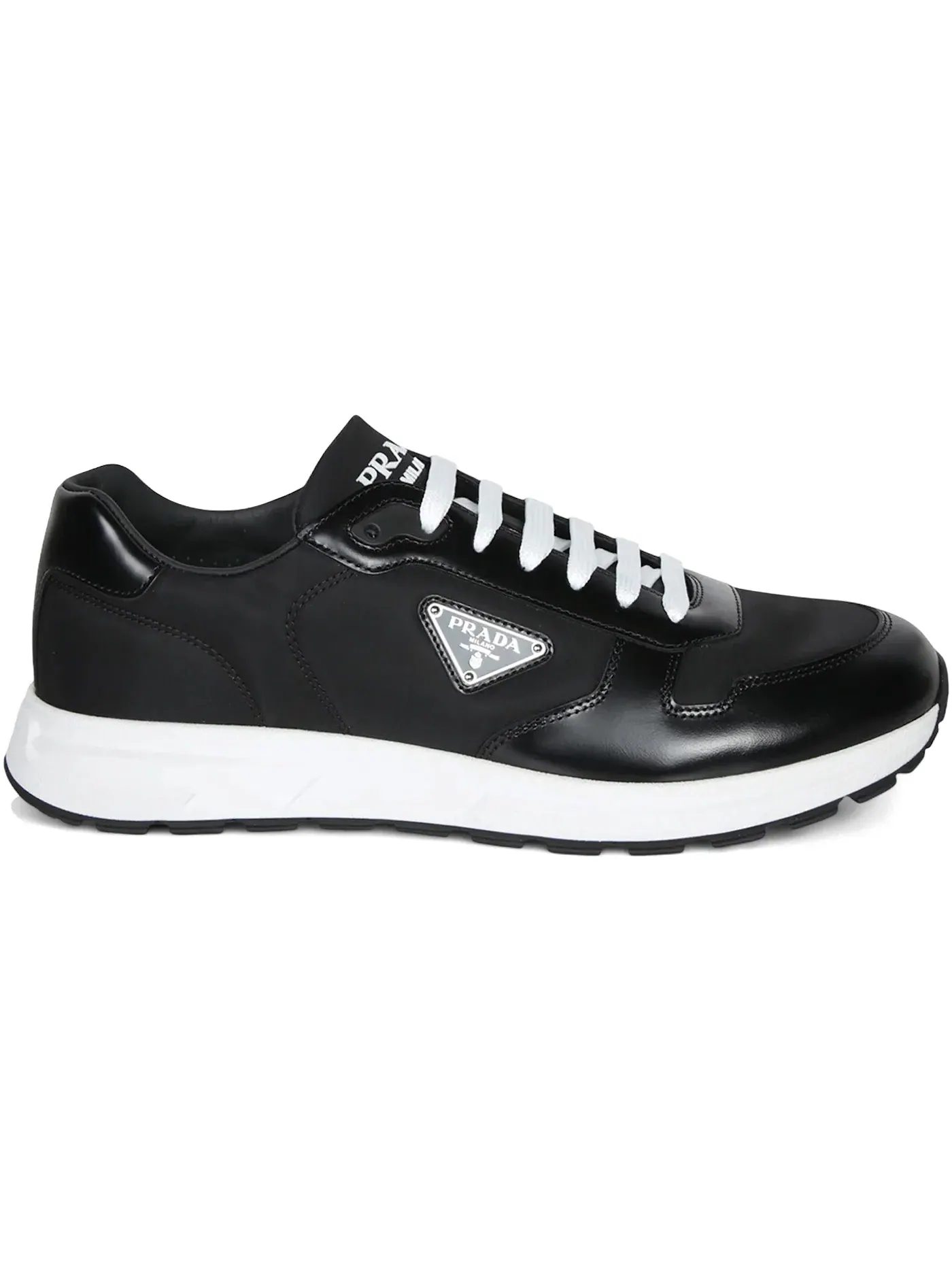 Мужские кеды из переработанного нейлона и замши Prada Prax 01 Re-Nylon Brushed Leather Sneakers Prada — изображение 1 из 1