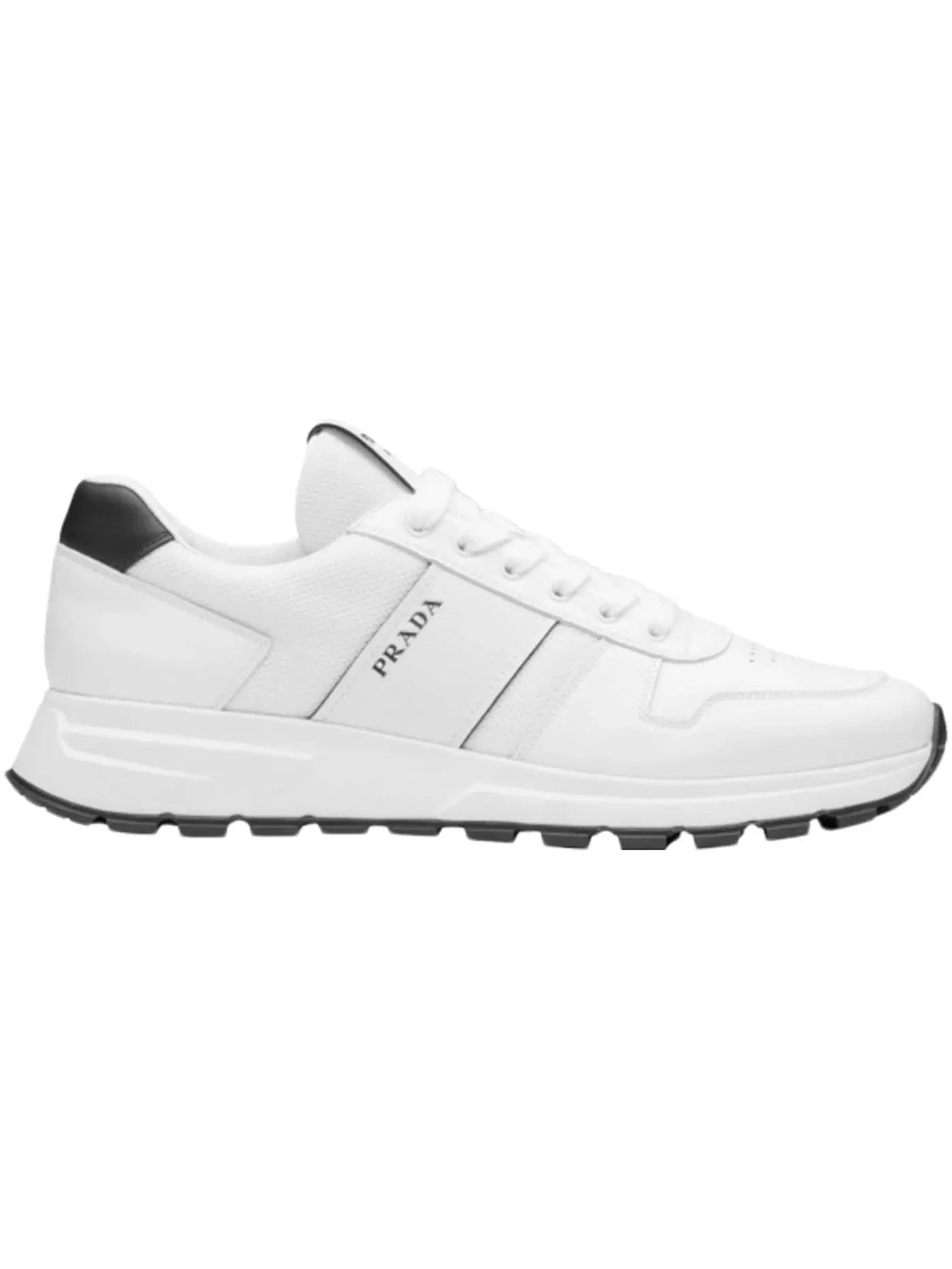 Мужские кеды с кожаным верхом Prada Prax 1 Leather Low Prada — изображение 1 из 1, белый/черный
