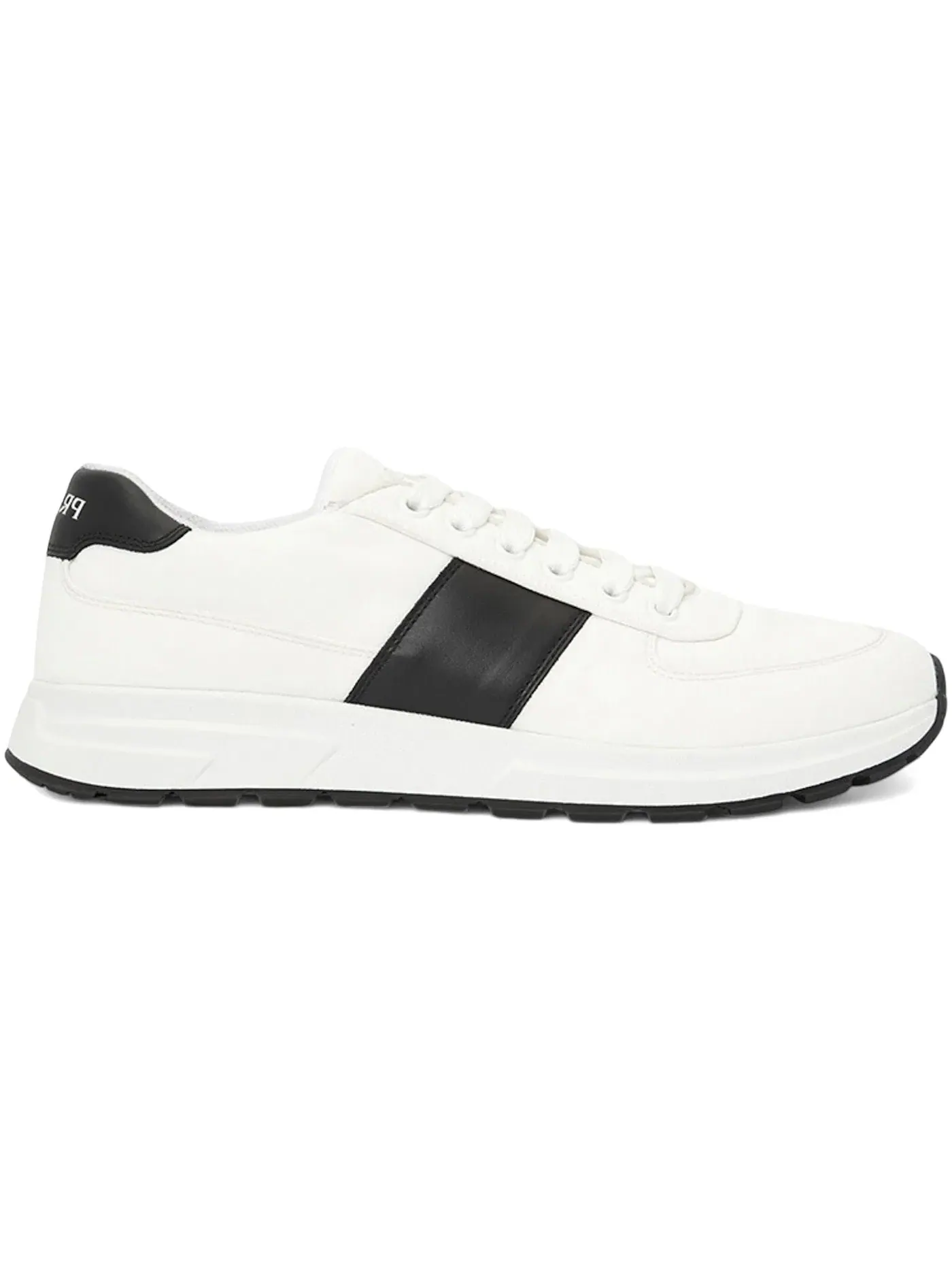 Мужские кроссовки с кожаным верхом Prada PRAX Sneakers Prada — изображение 1 из 1, белый