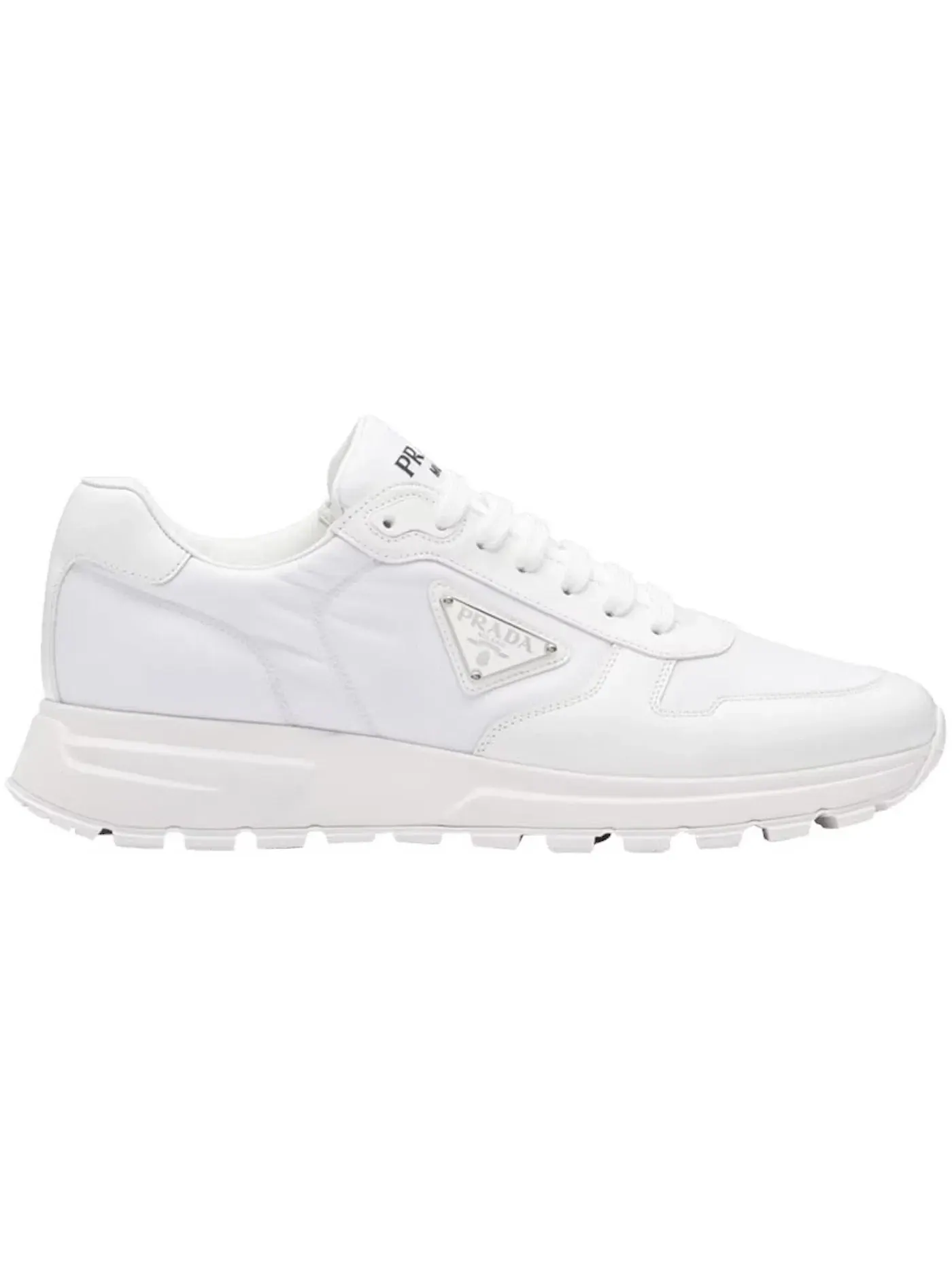 Мужские кроссовки с верхом из Re-Nylon Prada Prax Re-Nylon Sneaker Prada — изображение 1 из 1, белый