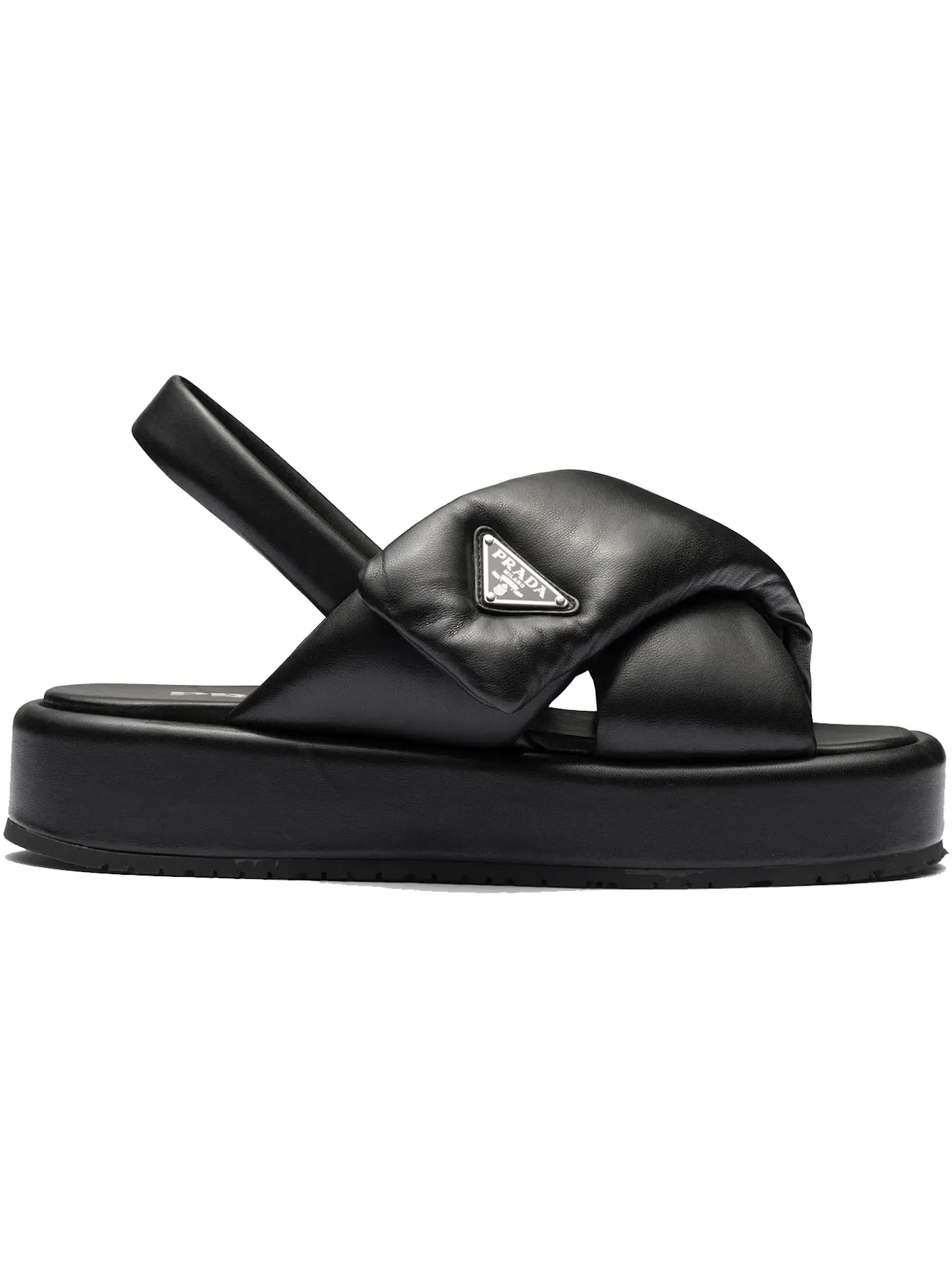 Женские босоножки на танкетке Prada Soft Padded 35mm Wedge Sandals