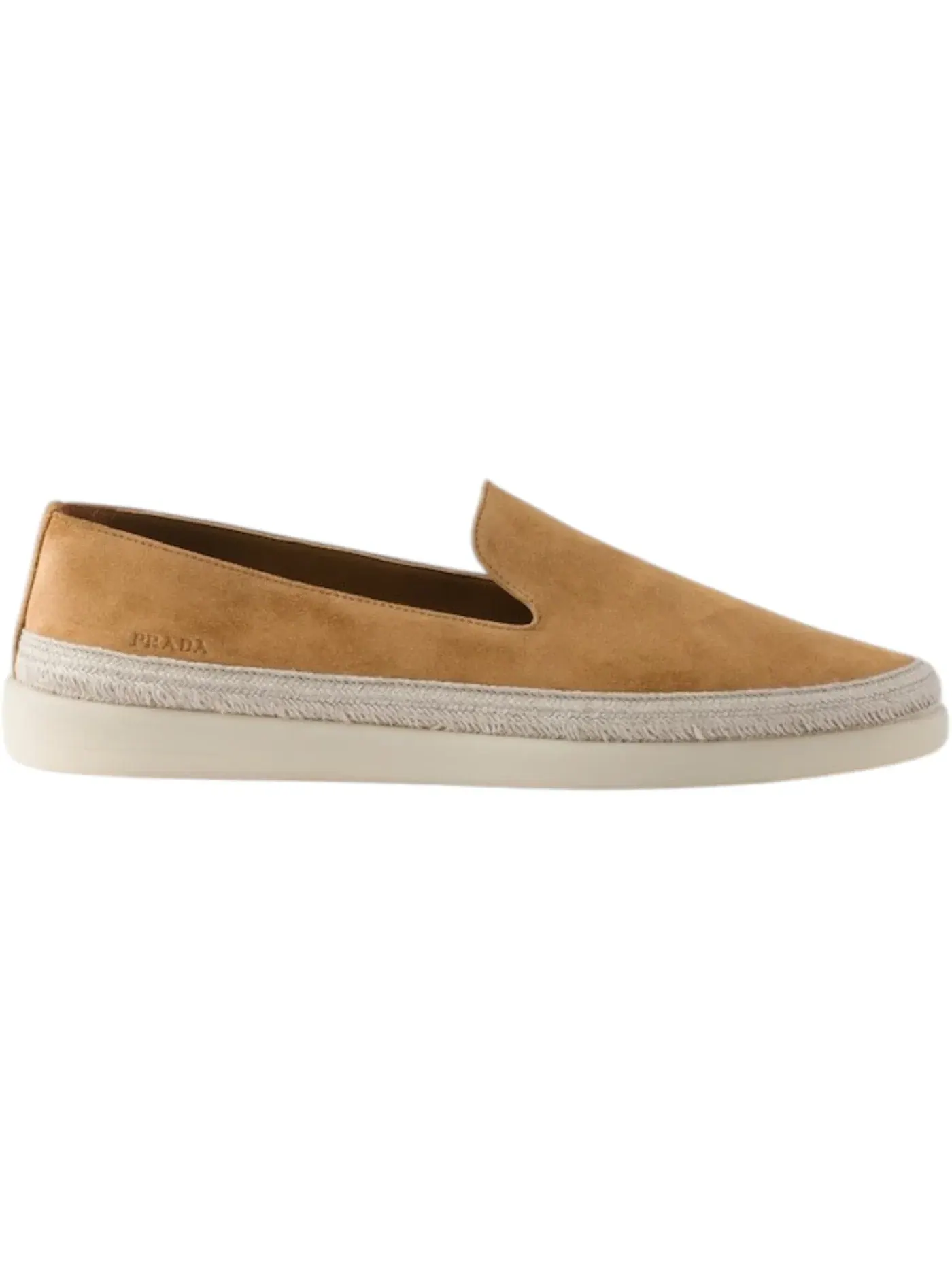 Мужские лоферы замшевые Prada Prada Suede Loafer — изображение 1 из 1, корица