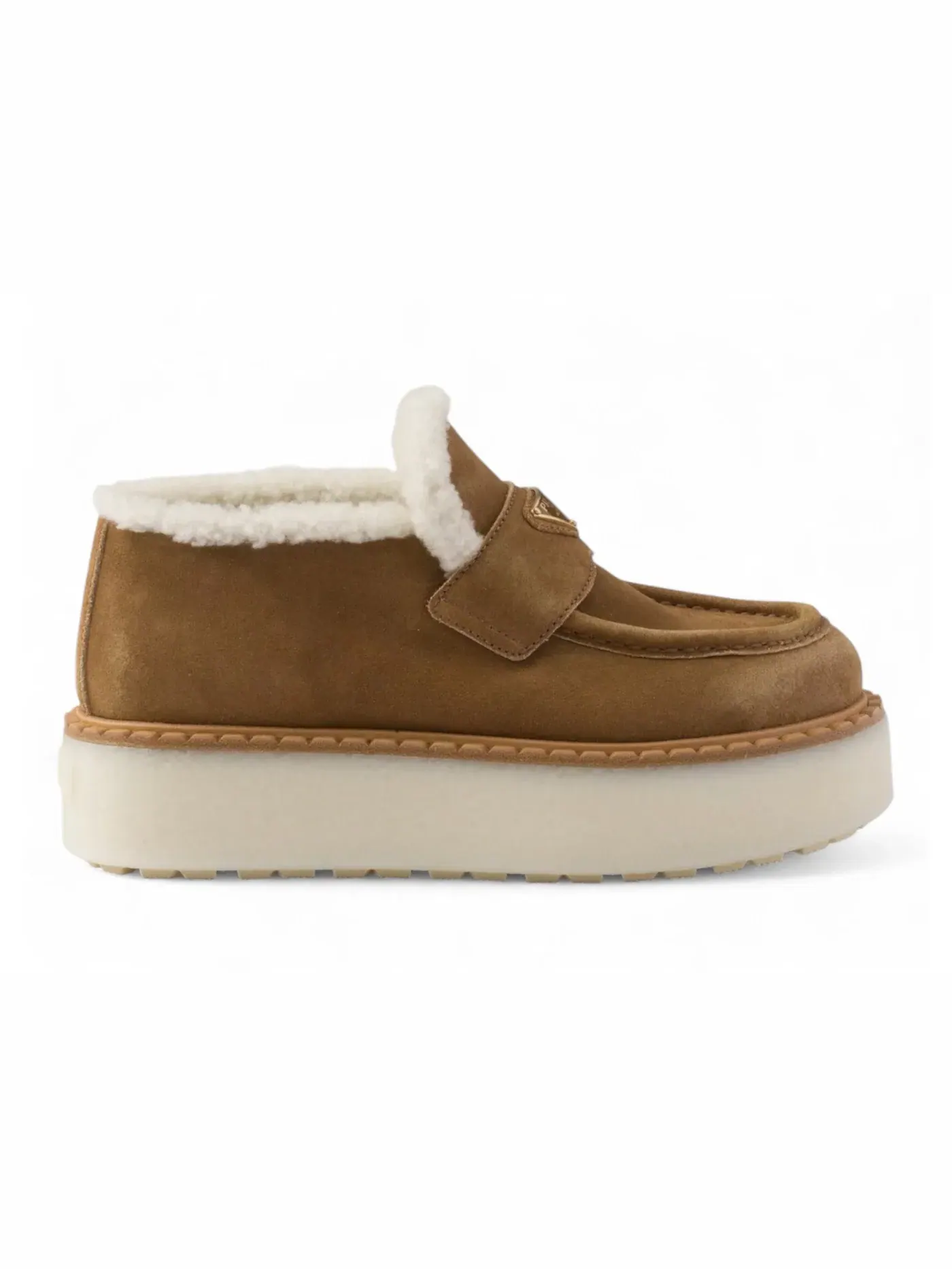 Женские лоферы на платформе из замши Prada Prada Suede Platform Loafers