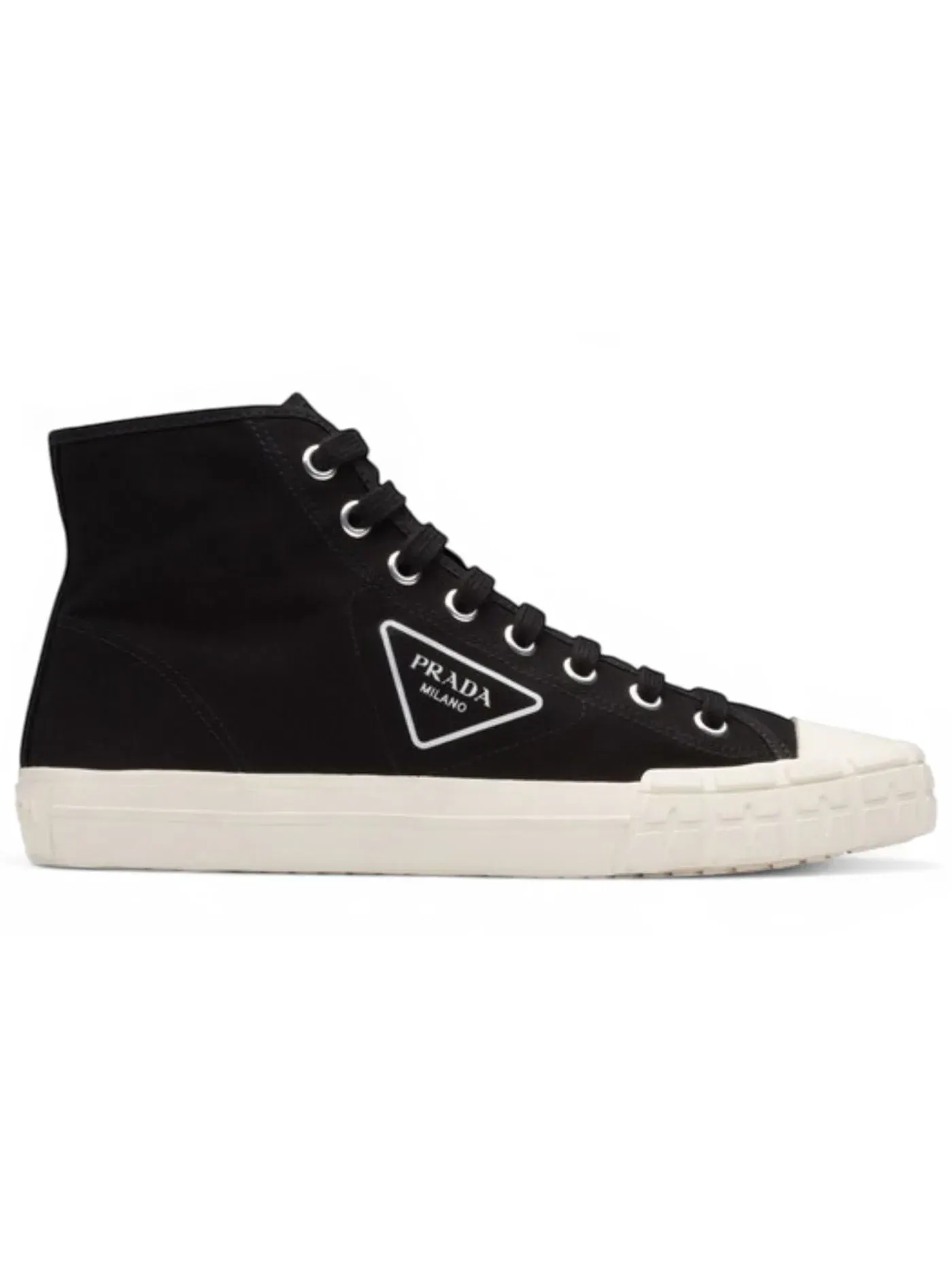 Мужские кроссовки Lifestyle Prada Wheel Vulc High Prada — изображение 1 из 1, черный/слоновая кость