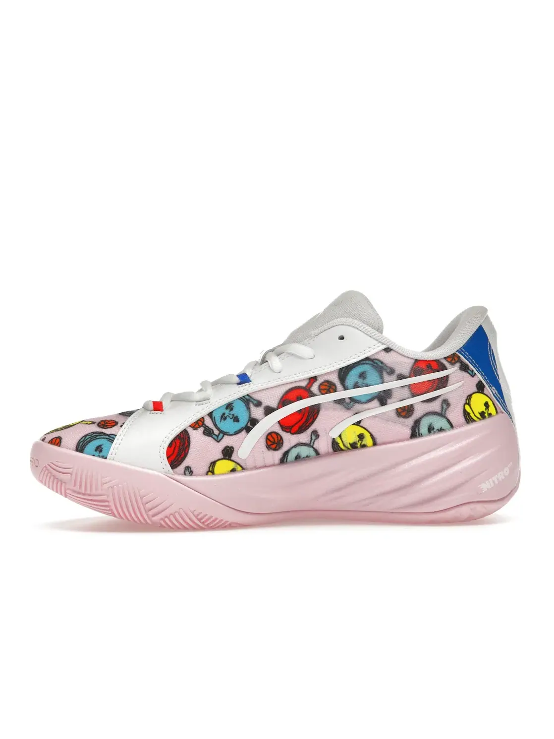 Мужские кроссовки для баскетбола Puma All-Pro Nitro — изображение 3 из 4, розовый/белый/мульти