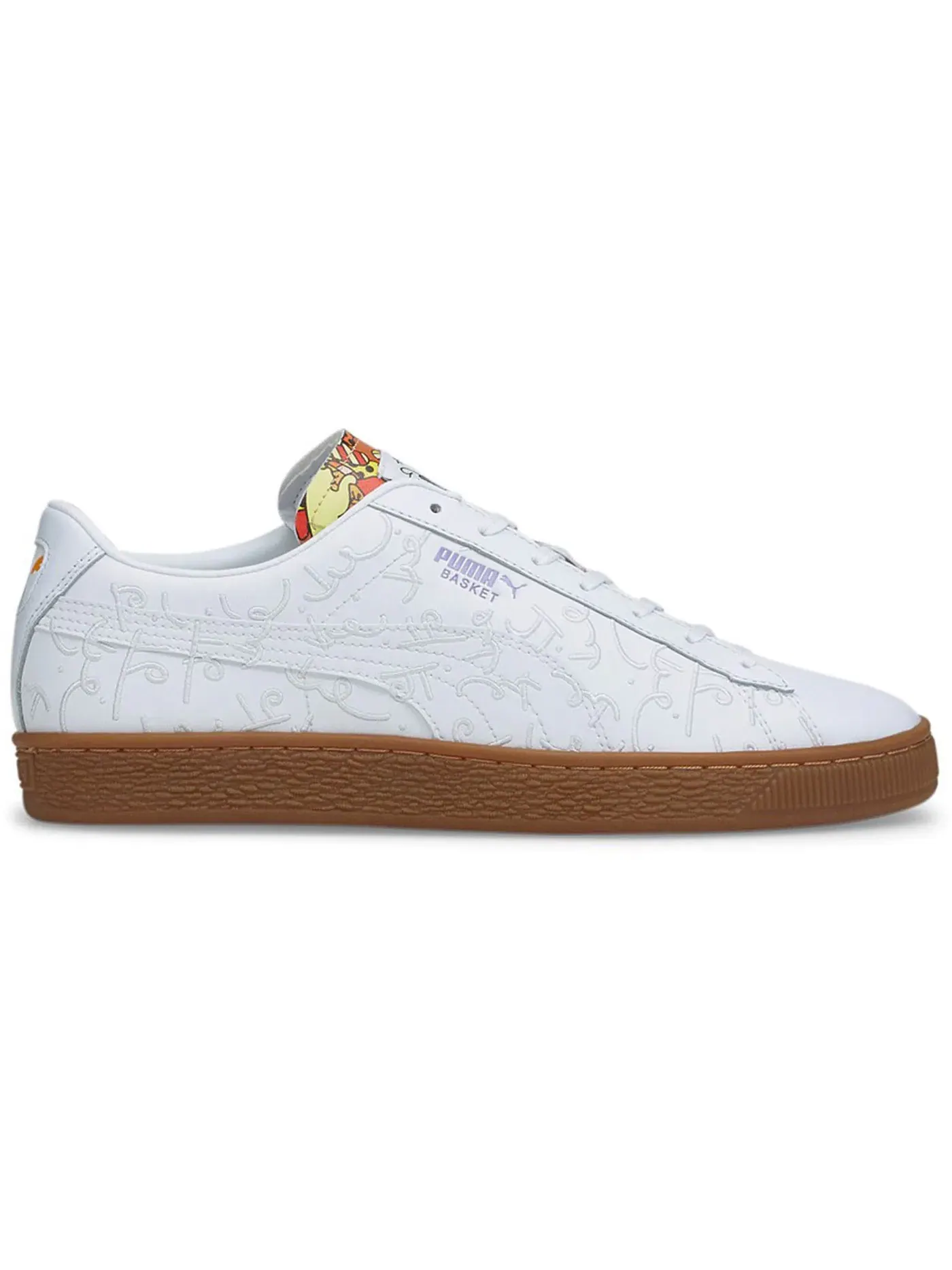 Мужские кроссовки с принтом Puma Basket Puma — изображение 1 из 1, белый