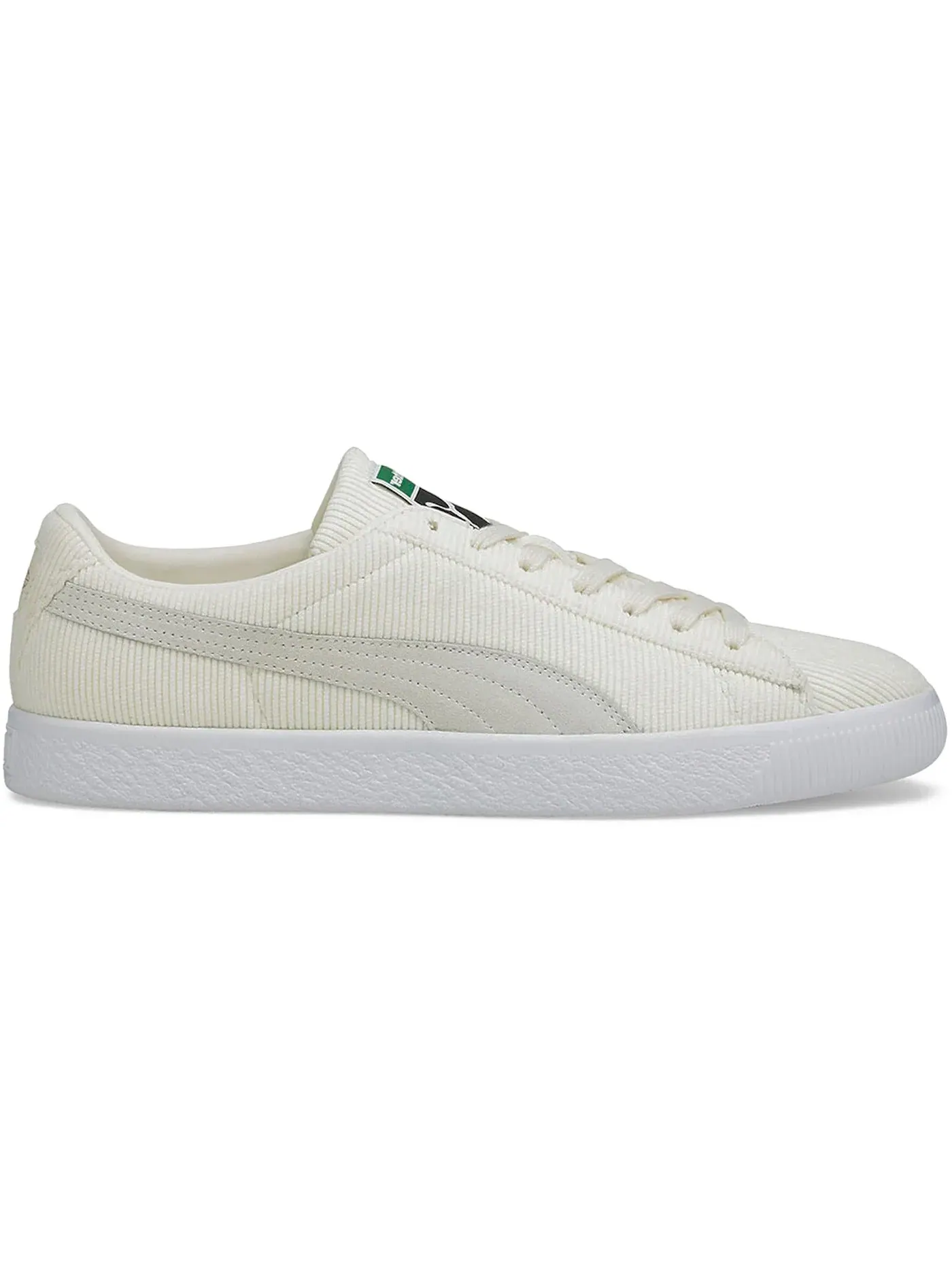 Мужские кроссовки из вельвета Puma Basket Vintage Puma — изображение 1 из 1, белый/белый/зеленый