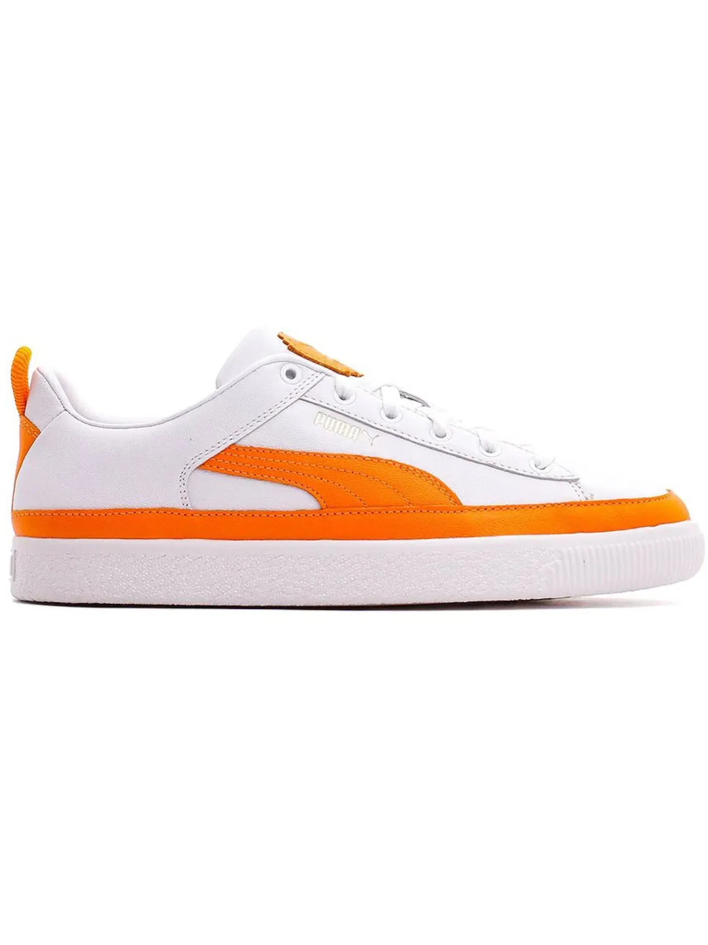 Мужские кроссовки для повседневной носки Puma Basket Vintage Puma — изображение 1 из 1, белый/оранжевый
