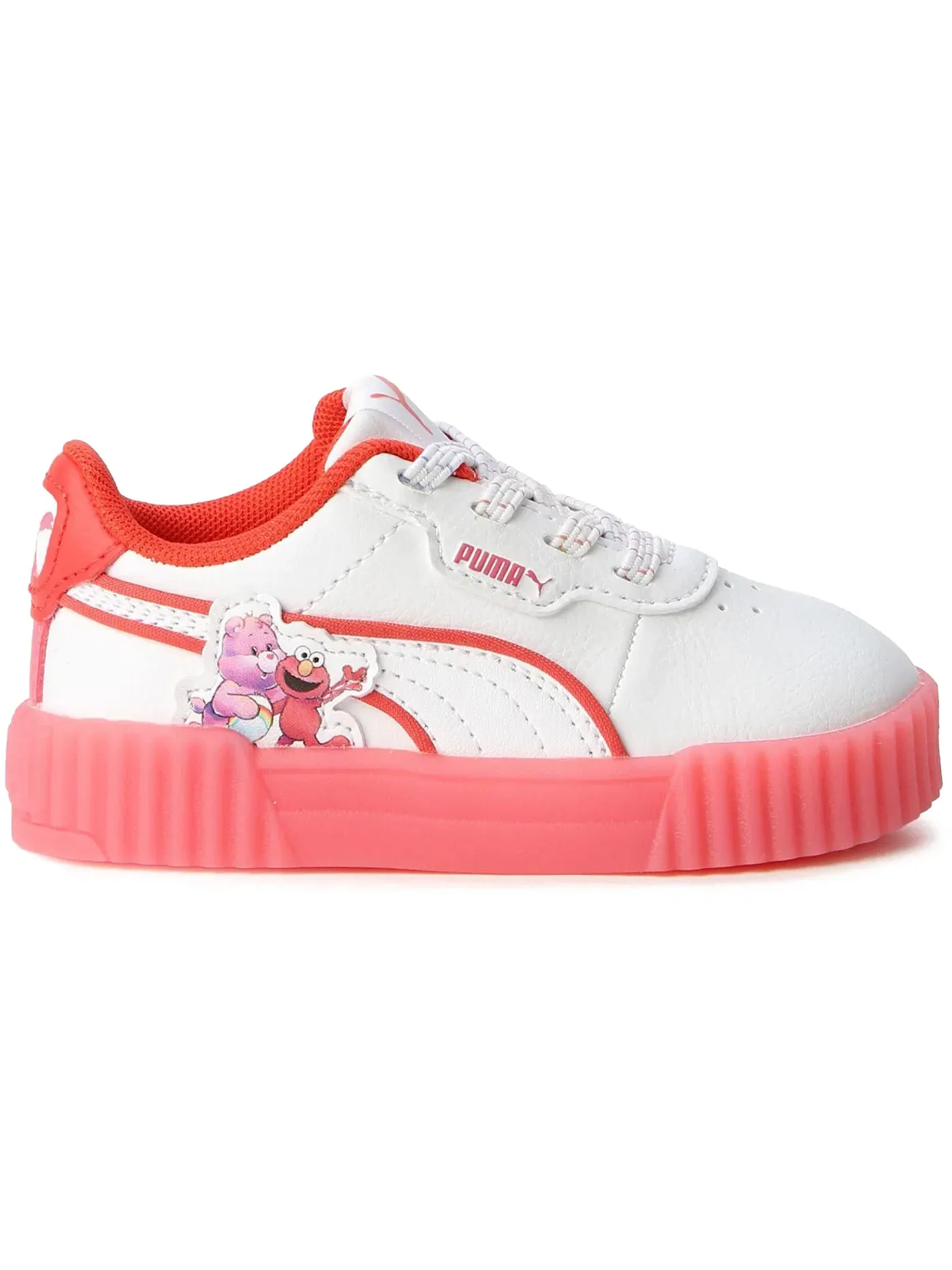 Детские кроссовки с принтом Puma Carina 3.0 Care Bears x Sesame Street Puma White Active Red — изображение 1 из 1