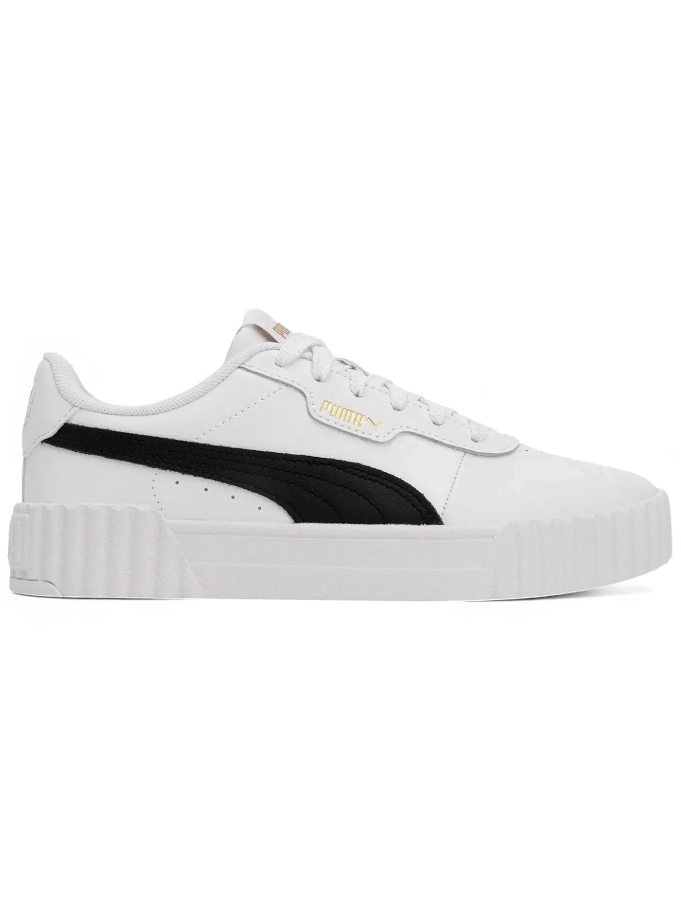 Женские кроссовки для повседневной носки Puma Carina 3.0 Puma White/Puma Black/Puma Gold — изображение 1 из 1