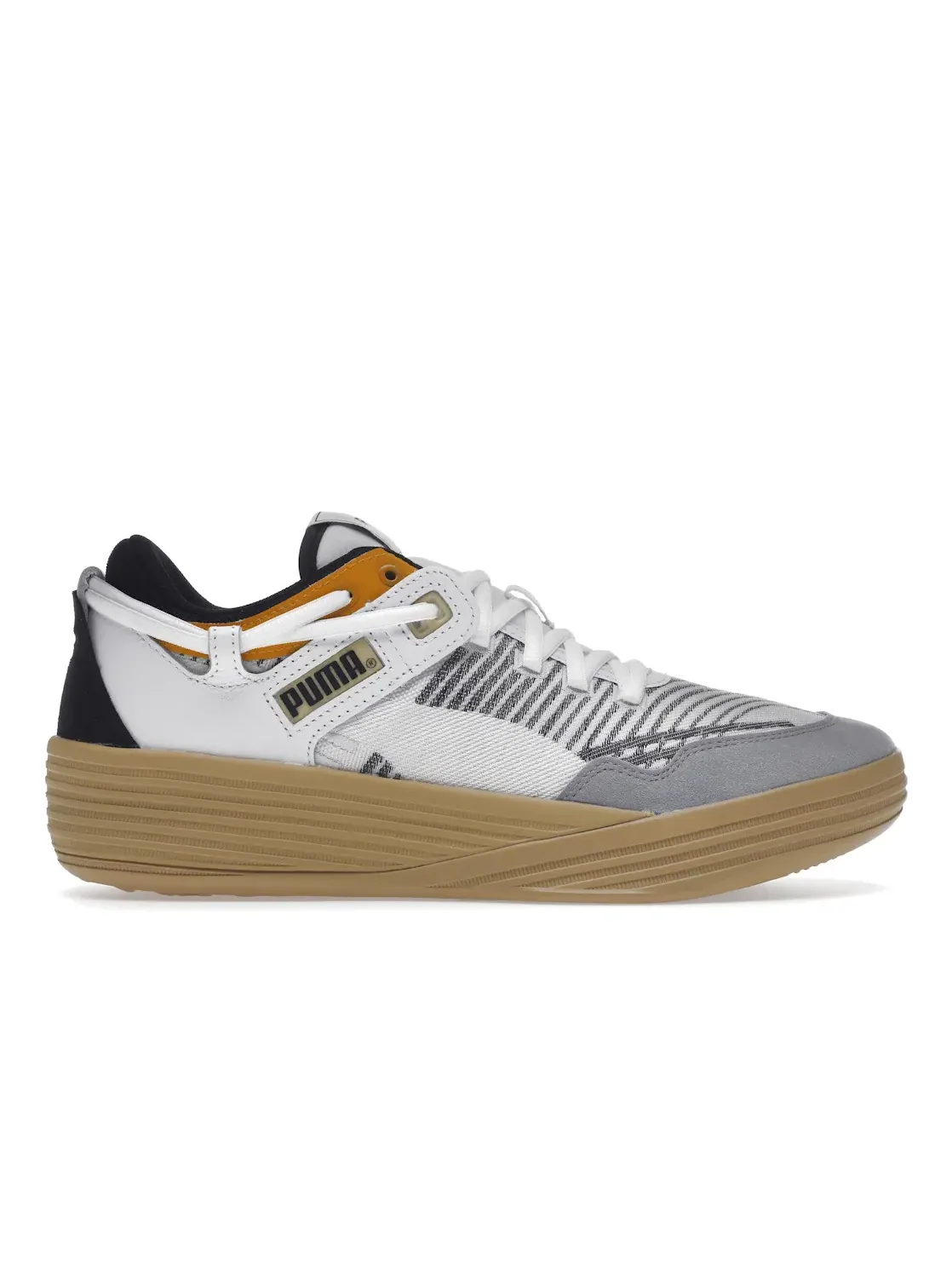 Мужские кроссовки Lifestyle Puma Clyde All-Pro Kuzma Low — изображение 1 из 4, белый/черный/желтый