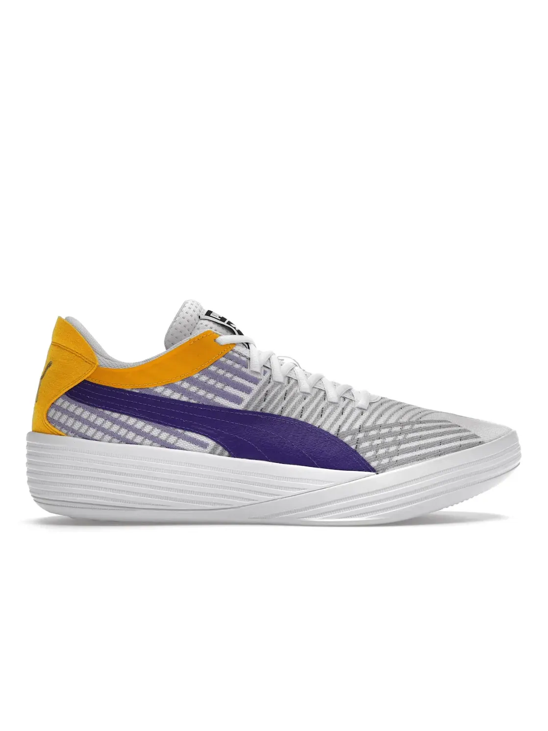 Мужские кроссовки Lifestyle Puma Clyde All-Pro Low Puma Puma White/Prism Violet — изображение 1 из 4