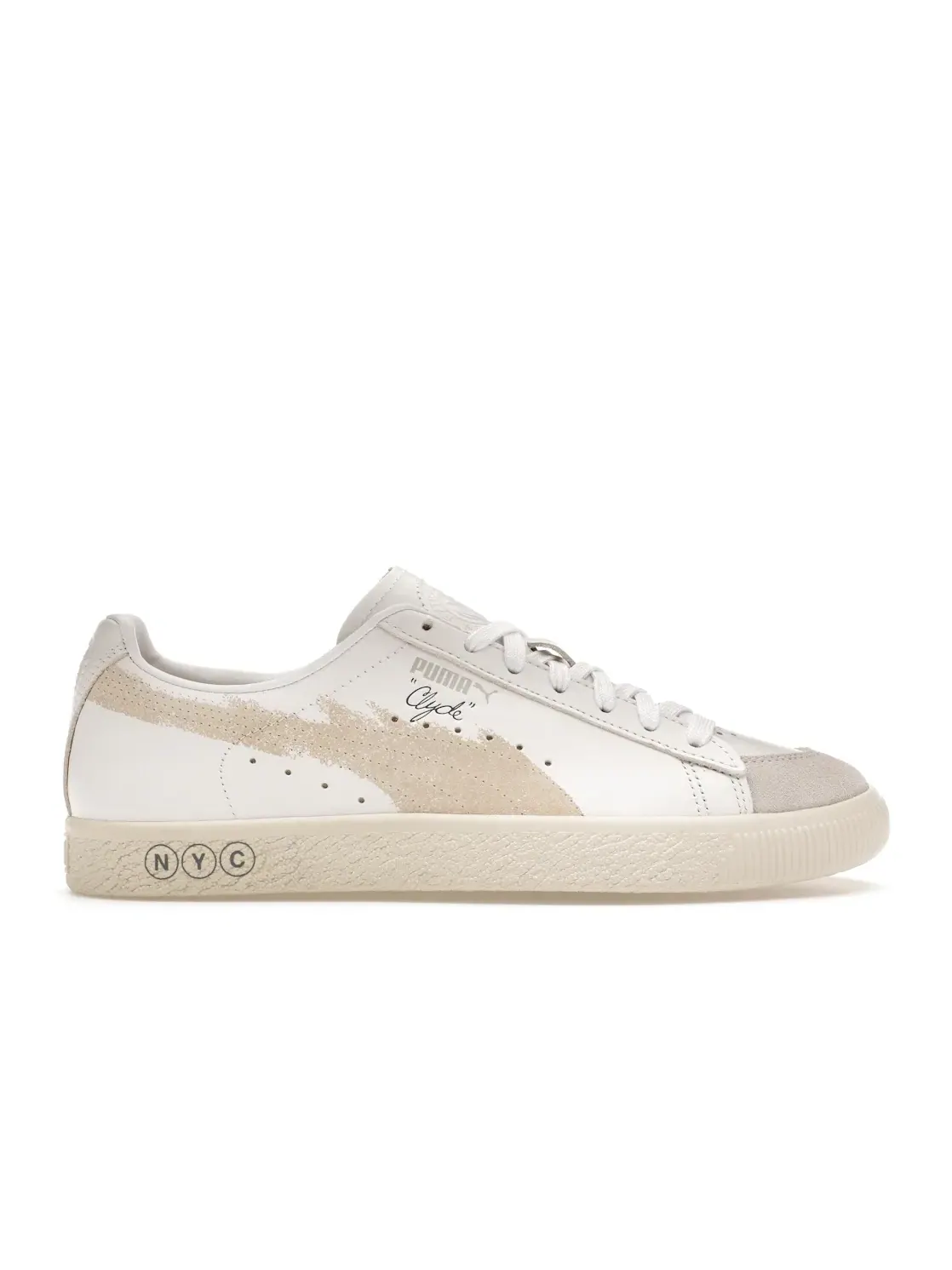 Мужские кроссовки Lifestyle Puma Clyde Extra Butter NYC — изображение 1 из 4, белый/бежевый/серый