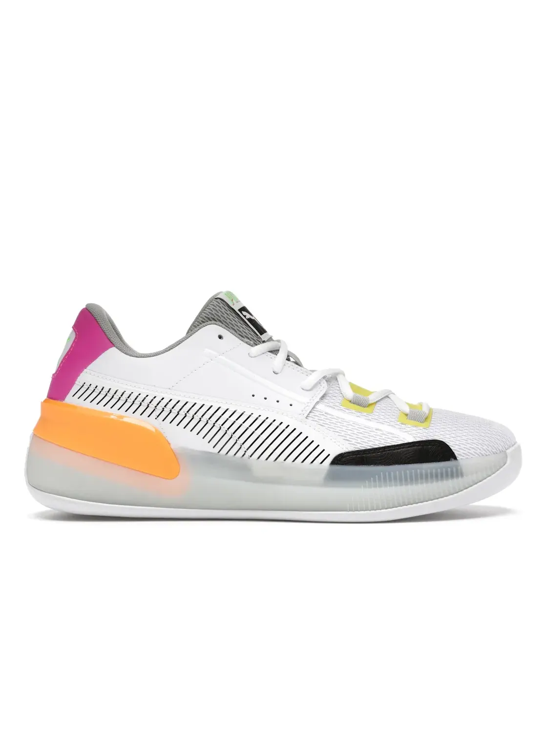 Мужские кроссовки для повседневной носки Puma Clyde Hardwood Puma White/Orange Pop — изображение 1 из 4