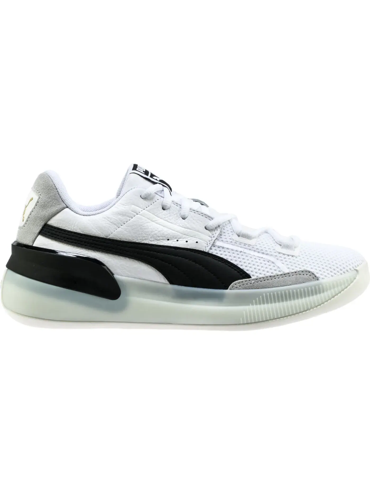 Мужские кроссовки с длинным язычком Puma Clyde Hardwood Puma White/Puma Black — изображение 1 из 1