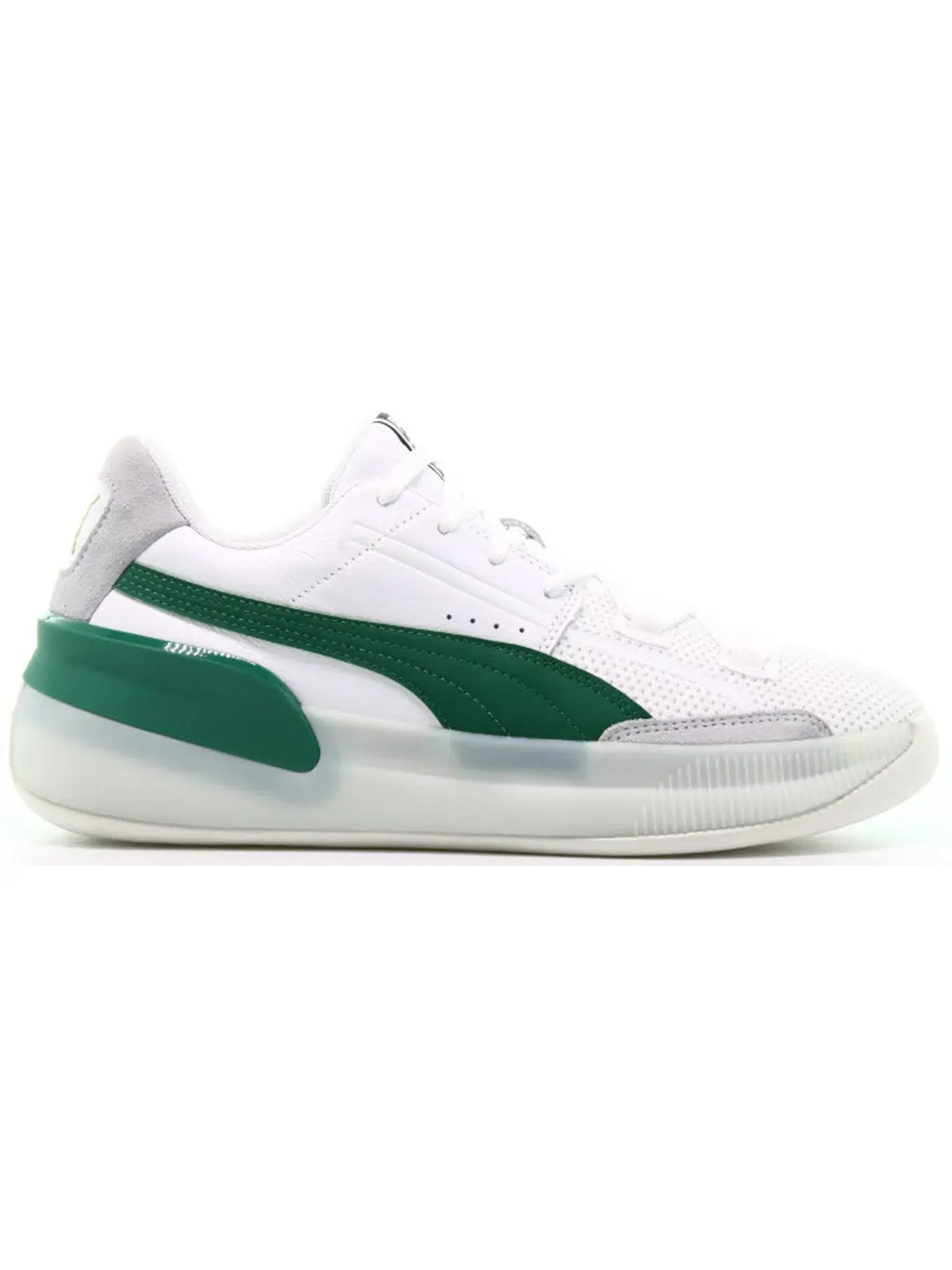 Мужские кроссовки Lifestyle Puma Clyde Hardwood Puma White/Power Green — изображение 1 из 1