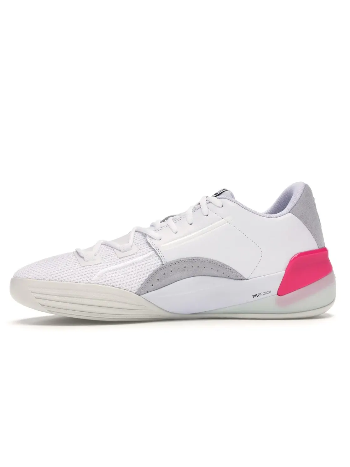 Мужские кроссовки для баскетбола с поддержкой Puma Clyde Hardwood Puma Puma White/Pink Glo — изображение 3 из 4