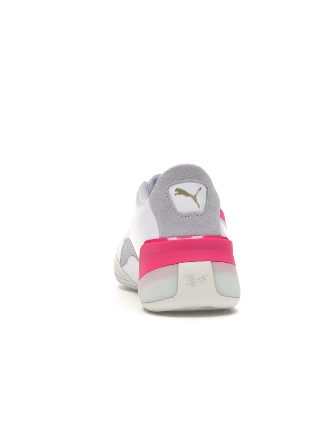 Мужские кроссовки для баскетбола с поддержкой Puma Clyde Hardwood Puma Puma White/Pink Glo — изображение 4 из 4