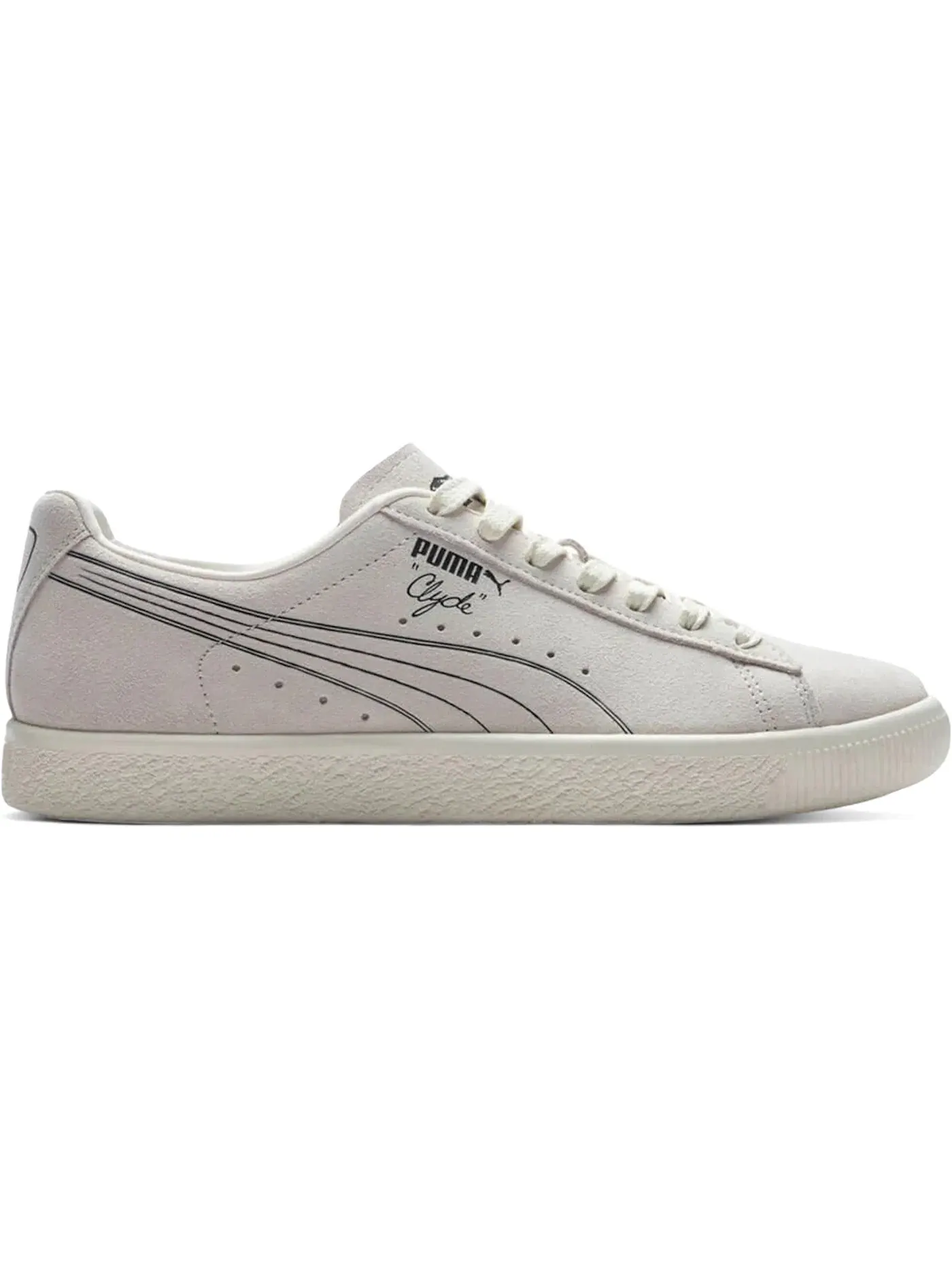 Мужские кроссовки Lifestyle Puma Clyde No. 1 Puma — изображение 1 из 1, слоновая кость/серый