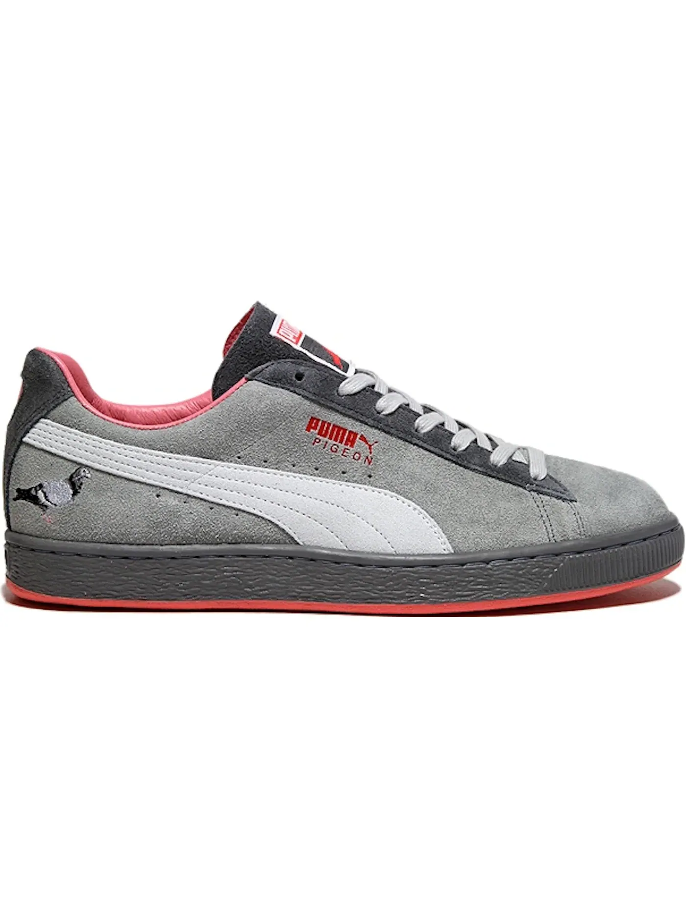 Мужские кроссовки с замшевым верхом Puma Clyde — изображение 1 из 1, серый-белый