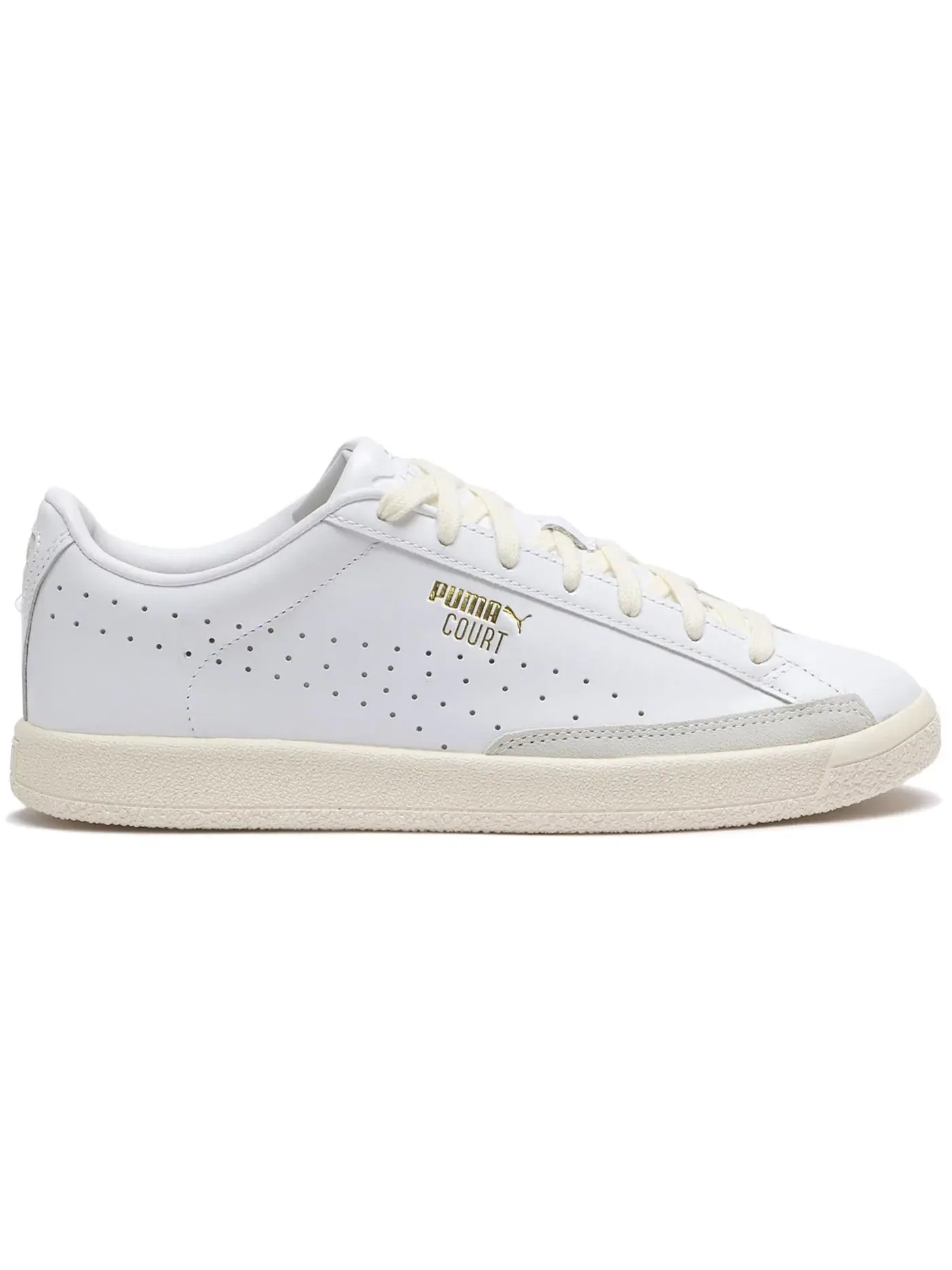 Мужские кроссовки Lifestyle Puma Court Puma Puma White/Vapor Gray/Puma Gold — изображение 1 из 1