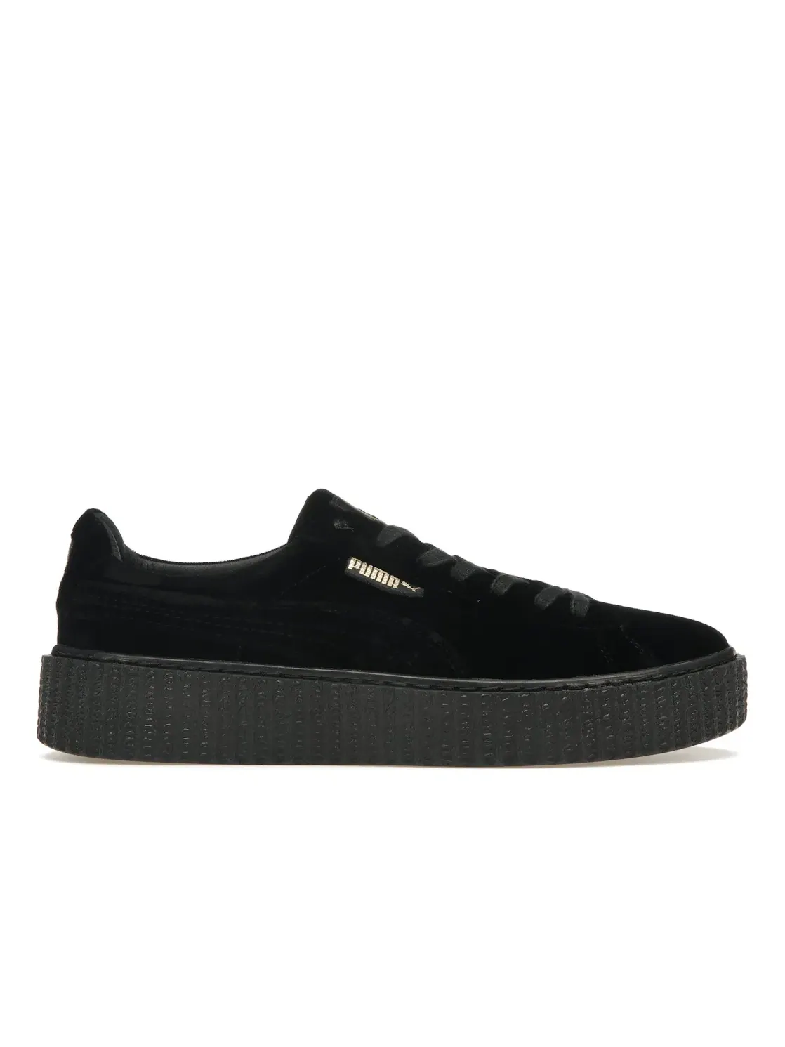 Женские кроссовки Lifestyle с бархатистым верхом Puma Creeper Velvet Puma — изображение 1 из 4, черный/черный/черный