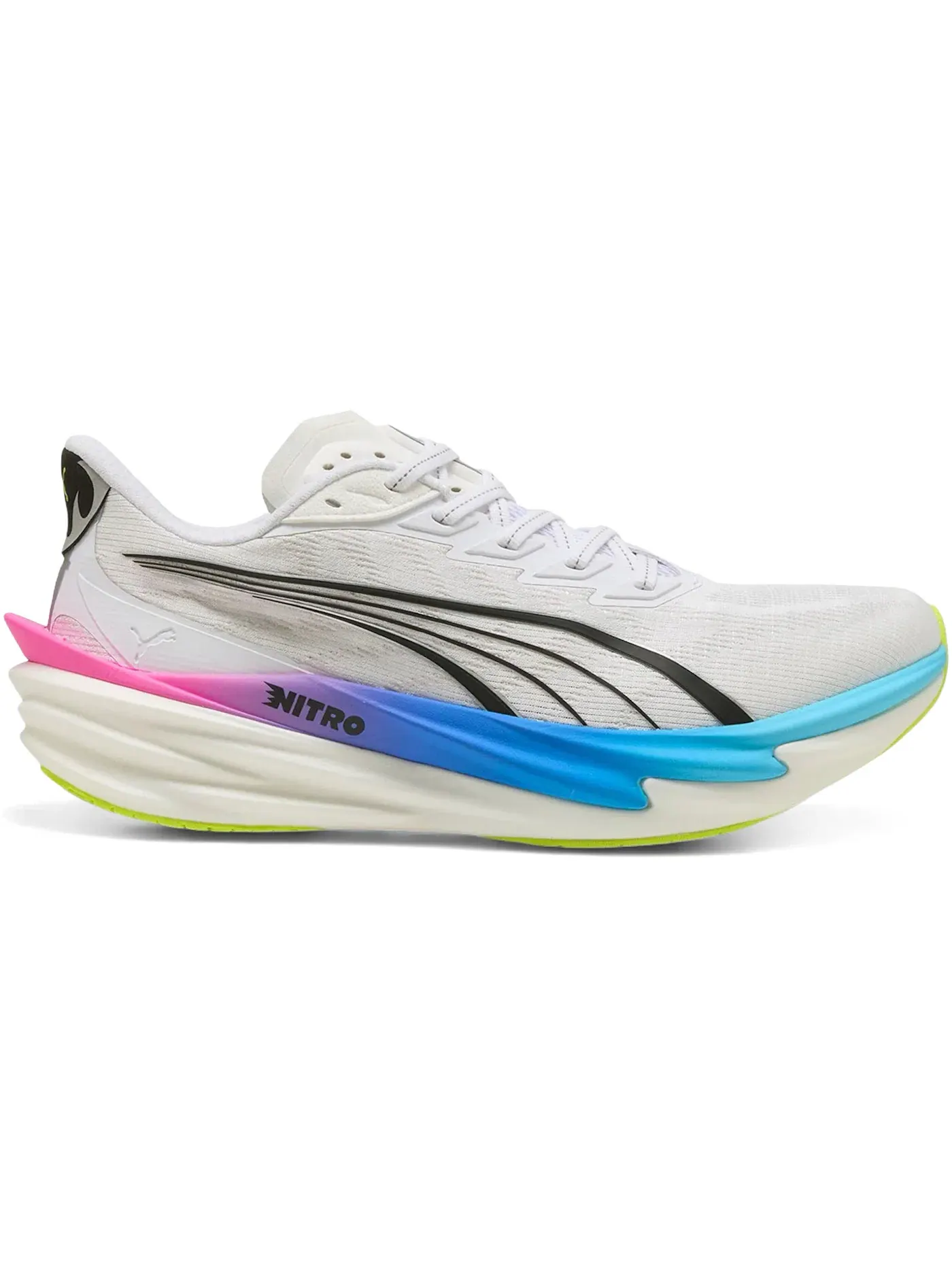 Мужские кроссовки для бега Puma Deviate Nitro 4 Puma White/Poison Pink/Ultra Blue — изображение 1 из 1
