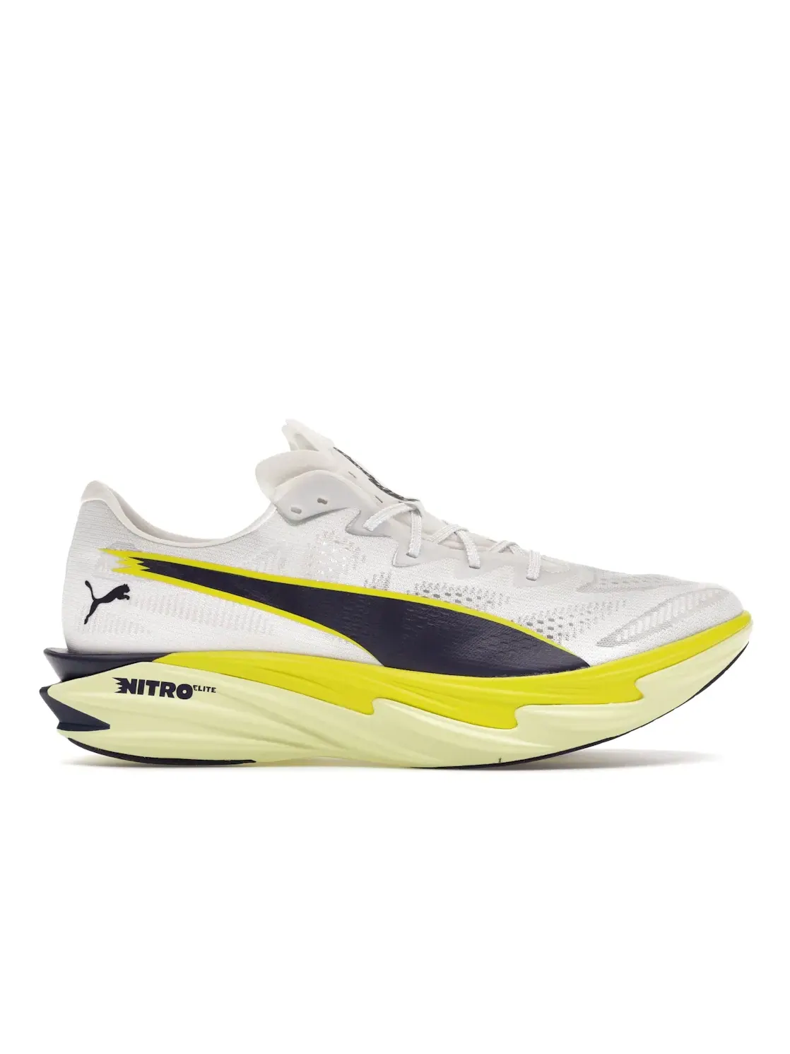 Мужские кроссовки для бега Puma Deviate Nitro Elite 4 Puma Puma White/Apple Spritz/Lux Lime — изображение 1 из 4