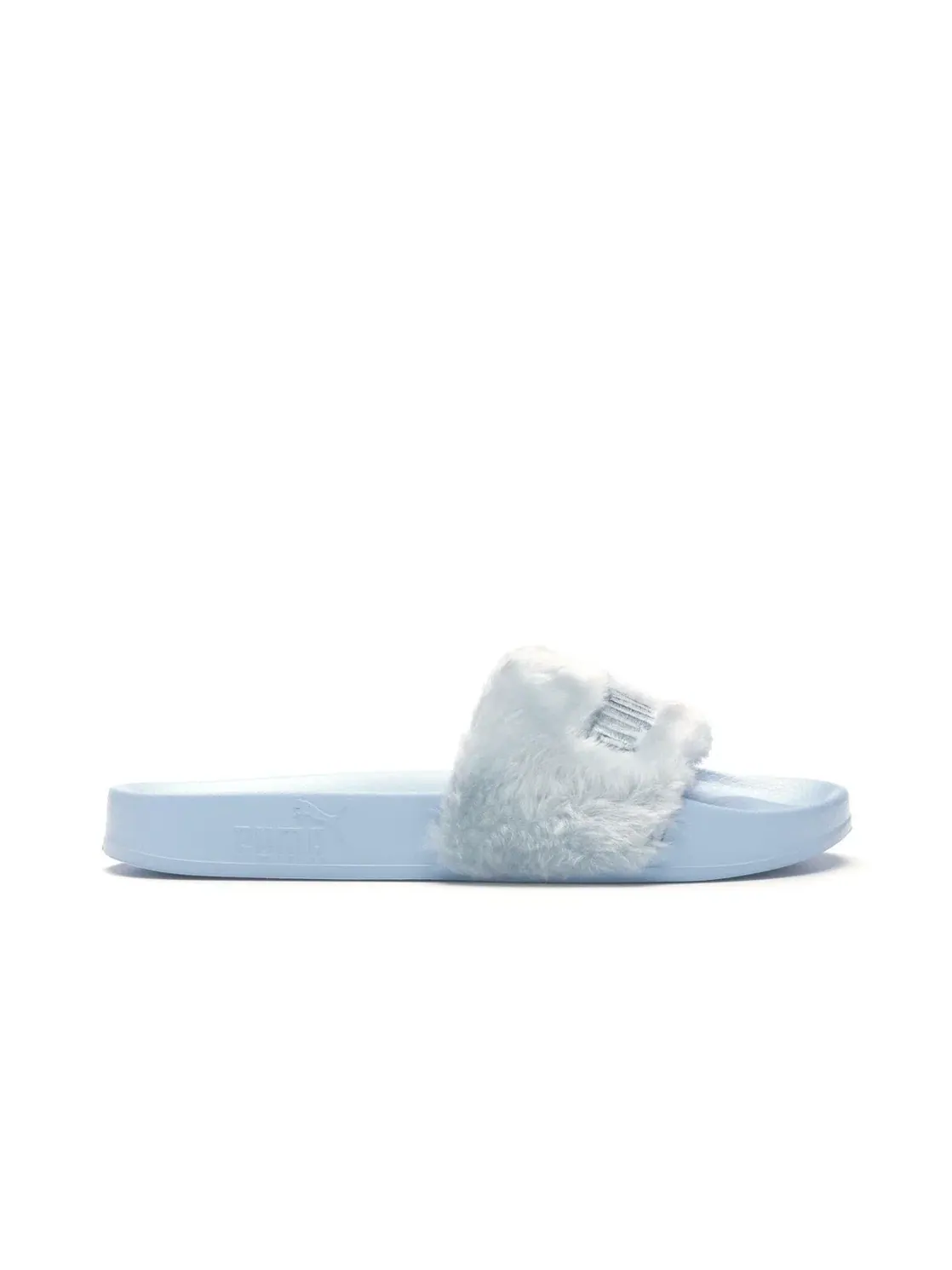 Женские сандалии-слайды с искусственным мехом Puma Fur Slide — изображение 1 из 4, синий/синий