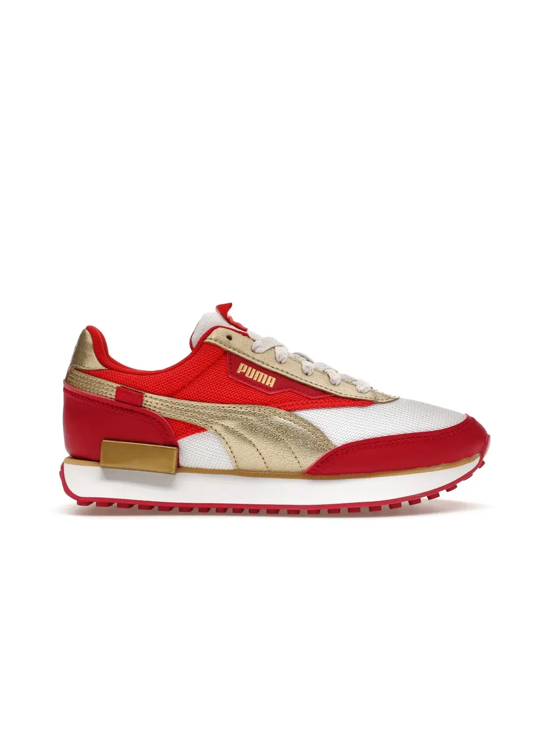 Детские кроссовки Lifestyle Puma Future Rider Glitz (GS) Puma — изображение 1 из 4, белый/красный/золотистый