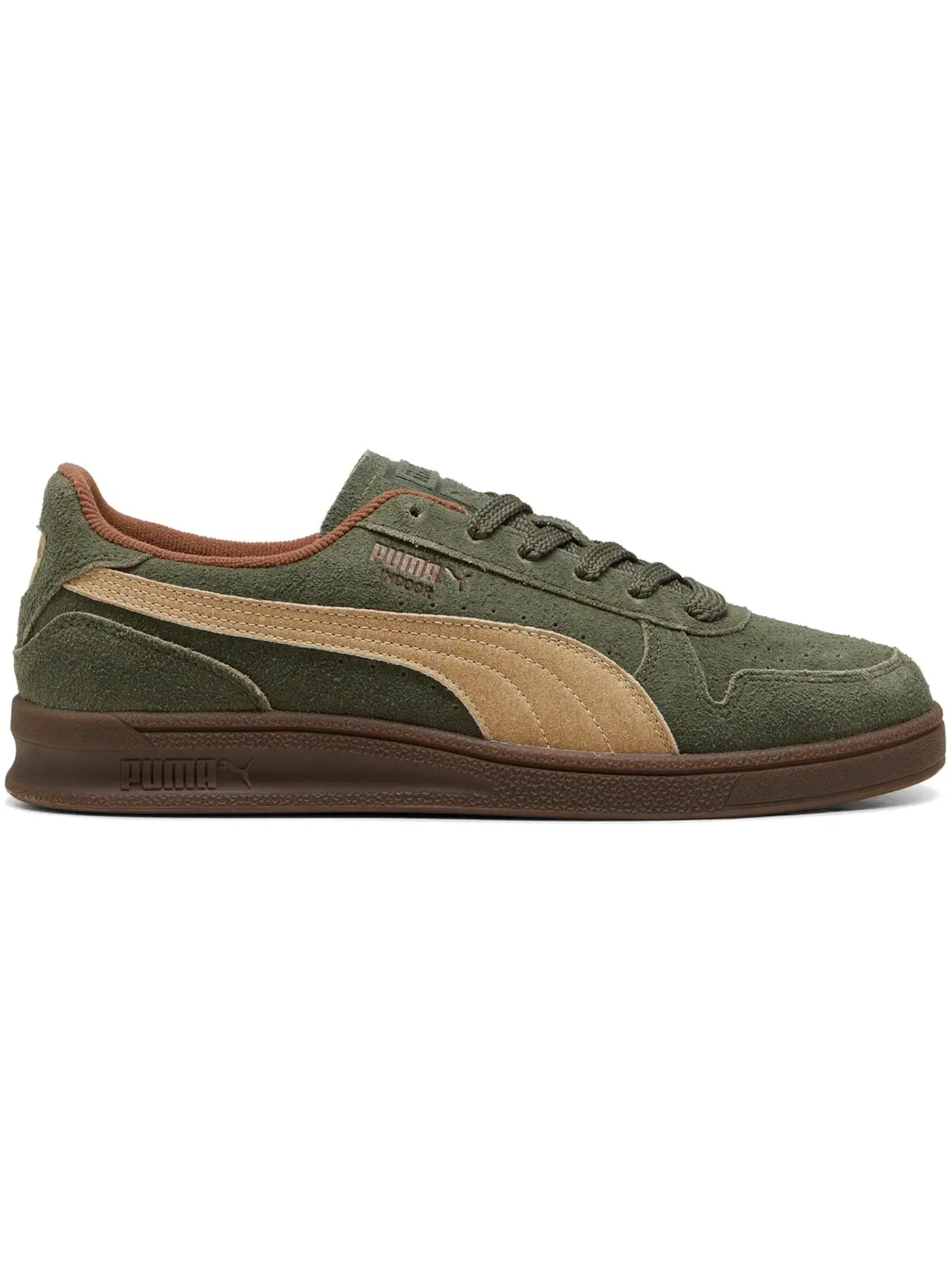 Мужские кроссовки Lifestyle Puma Indoor R Suede Puma — изображение 1 из 1, темный оливковый