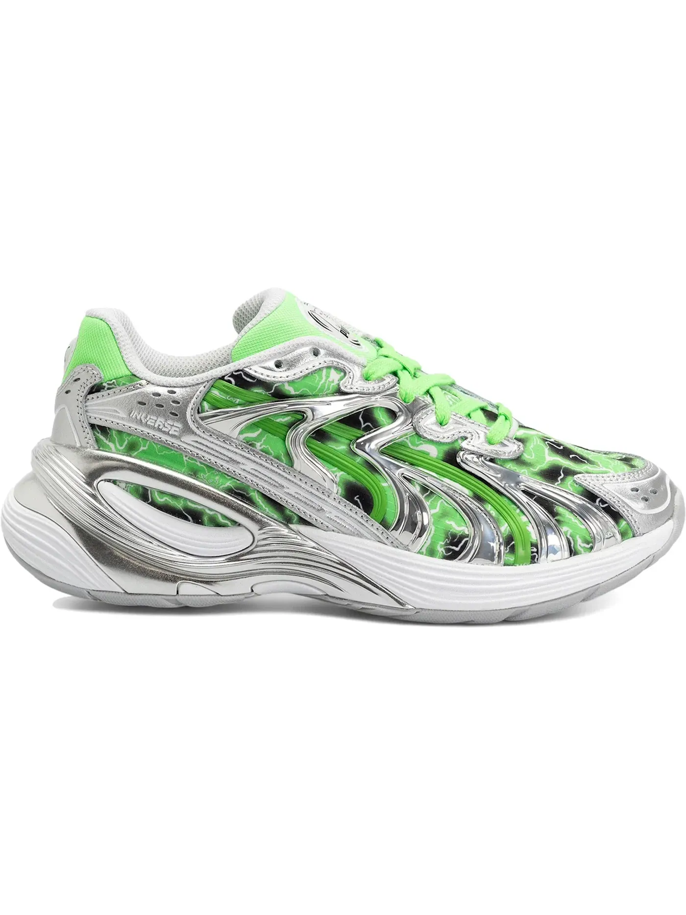 Мужские кроссовки без шнуровки Inverse Puma Puma Silver/Fluro Green Pes — изображение 1 из 1