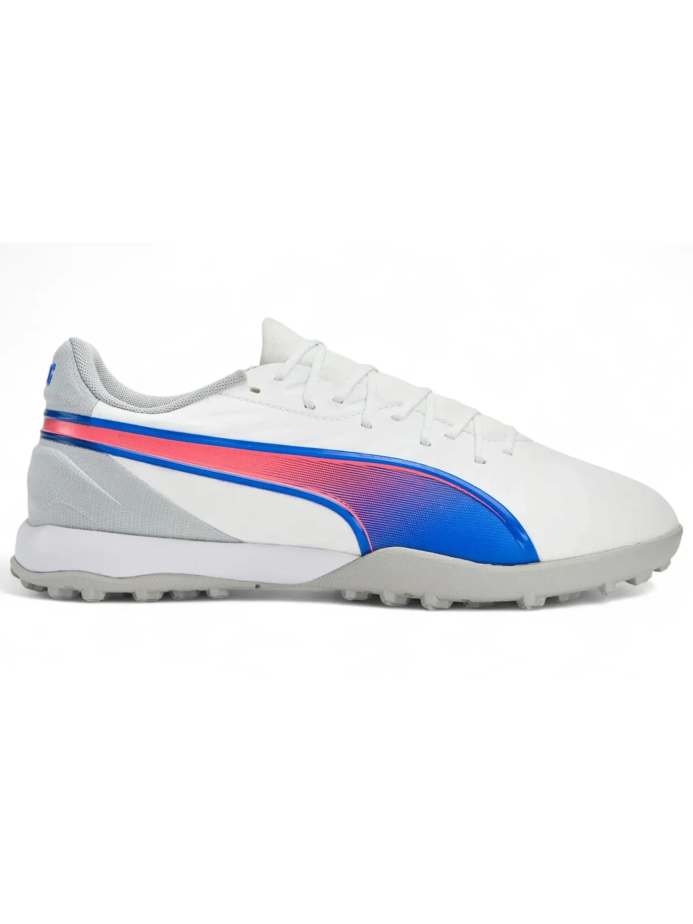 Мужские кроссовки для футбола Puma King Match TT Puma White/Bluemazing/Flat Light Grey/Sunset Glow — изображение 1 из 1