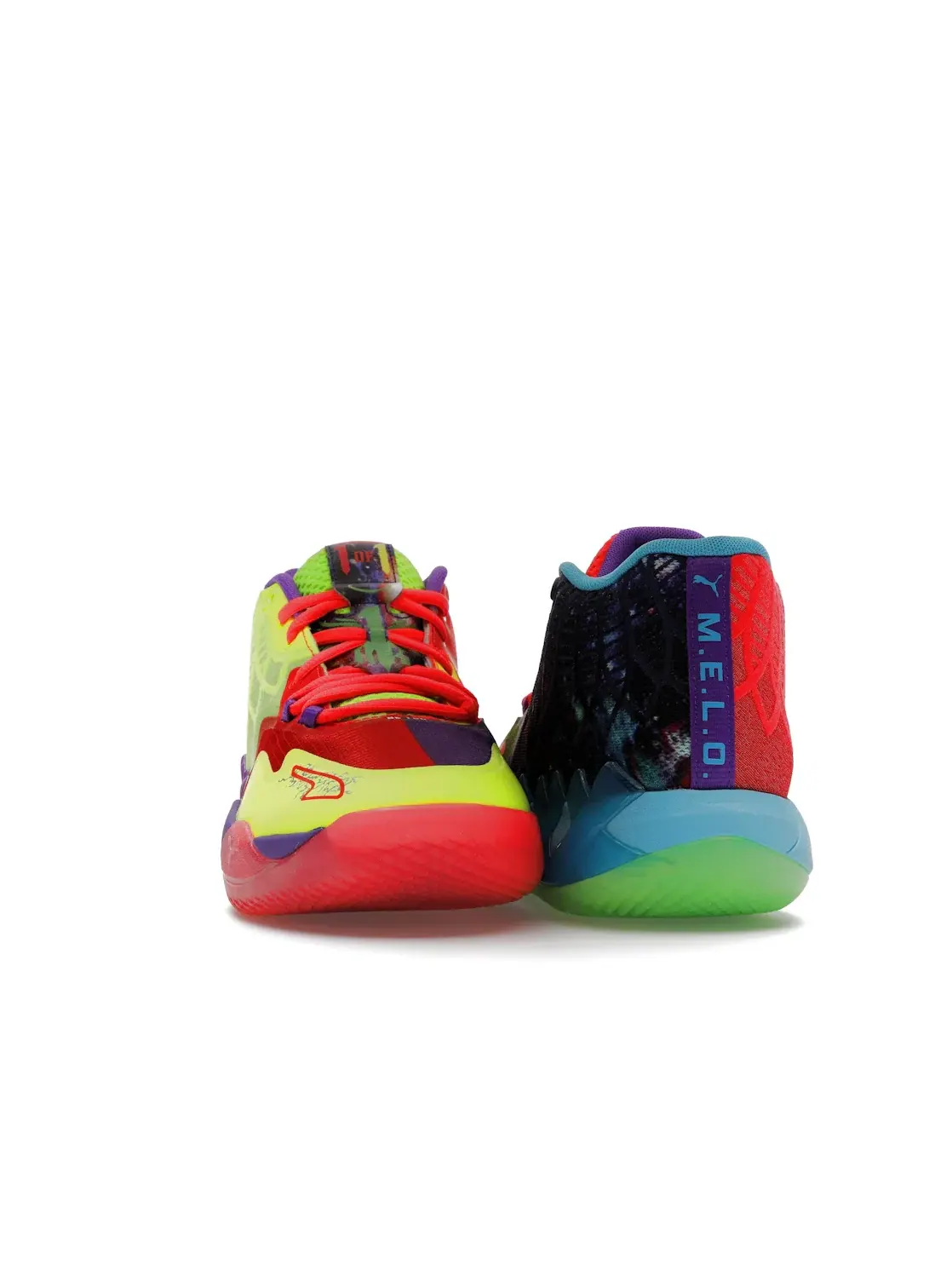 Мужские кроссовки с асимметричным дизайном Puma LaMelo Ball MB.01 — изображение 2 из 4, зеленый/красный
