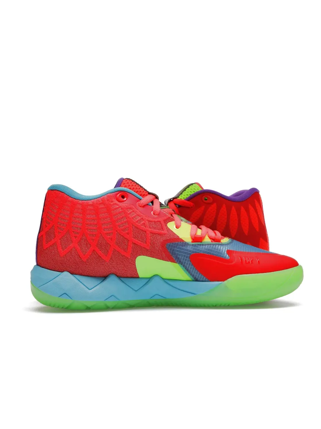 Мужские кроссовки с асимметричным дизайном Puma LaMelo Ball MB.01 — изображение 3 из 4, зеленый/красный