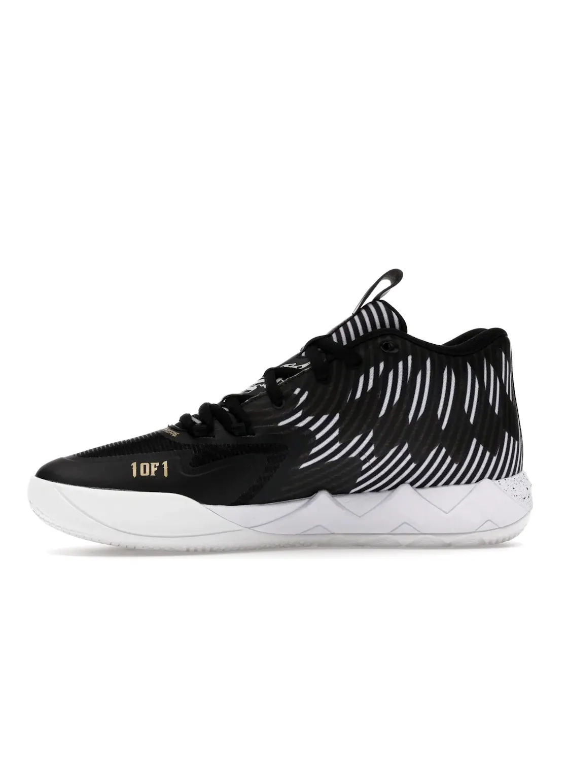 Мужские кроссовки для баскетбола Puma LaMelo Ball MB.01 Puma — изображение 3 из 4, черный/белый/золотистый