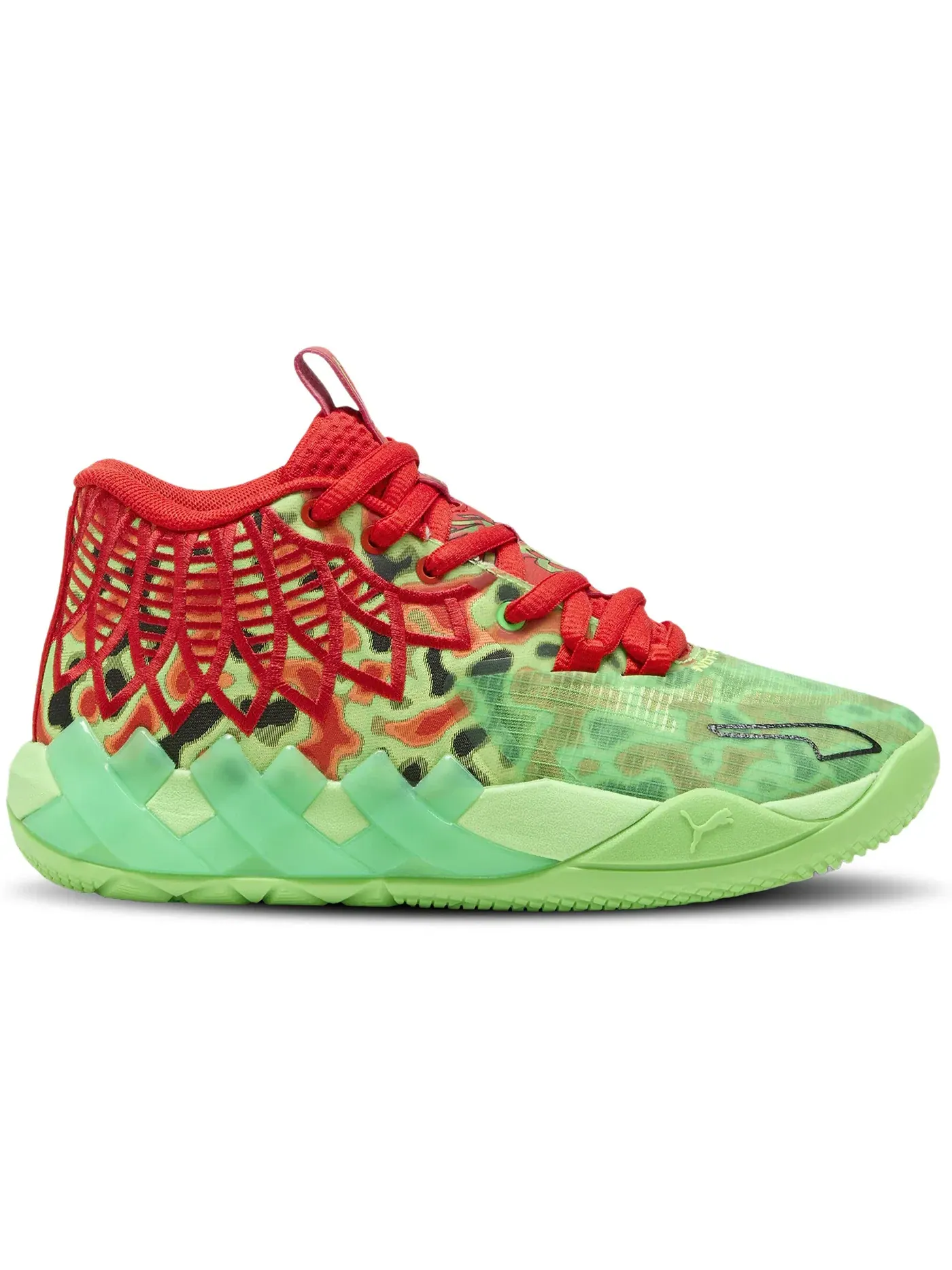 Детские кроссовки для мальчиков с длинным рукавом Puma LaMelo Ball MB.01 — изображение 1 из 1, зеленый/красный