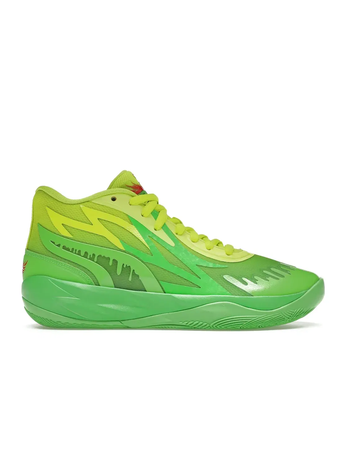 Детские кроссовки для мальчиков с принтом Puma LaMelo Ball MB.02 Puma — изображение 1 из 4, зеленый