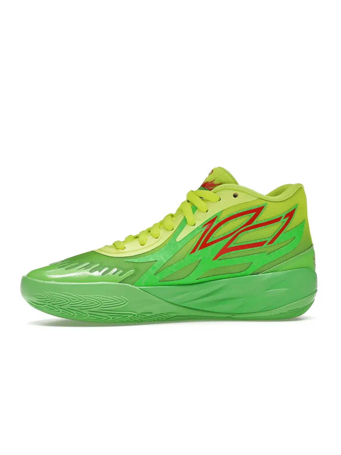 Детские кроссовки для мальчиков с принтом Puma LaMelo Ball MB.02 Puma — изображение 3 из 4, зеленый