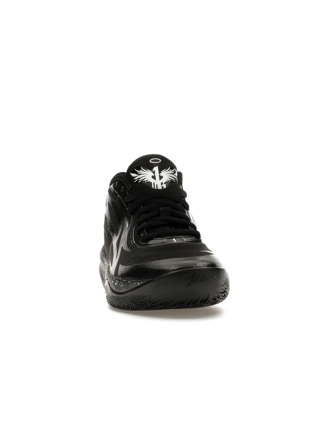 Детские кроссовки для баскетбола с технологичным верхом Puma LaMelo Ball MB.02 — изображение 2 из 4, черный/белый