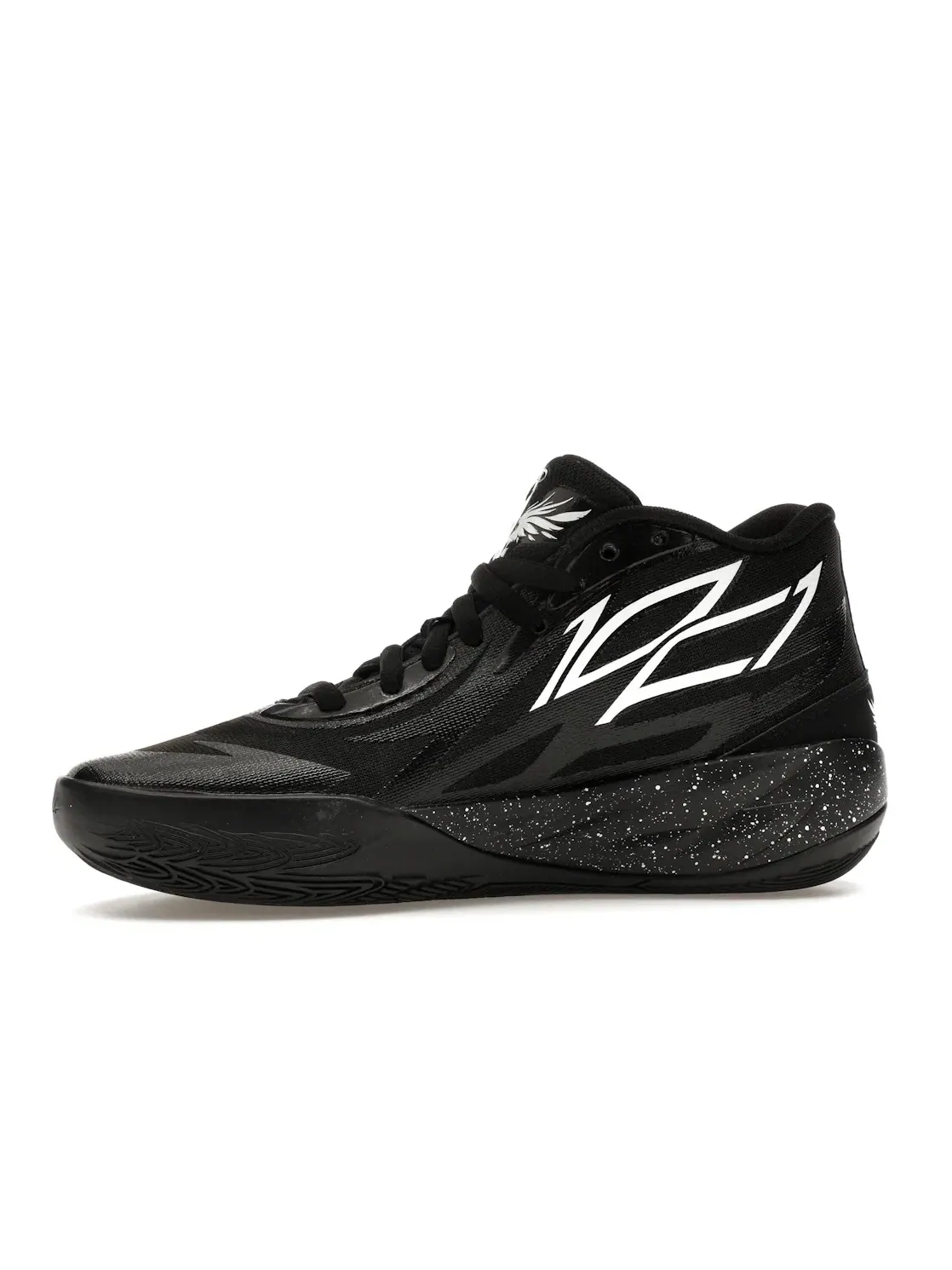 Детские кроссовки для баскетбола с технологичным верхом Puma LaMelo Ball MB.02 — изображение 3 из 4, черный/белый
